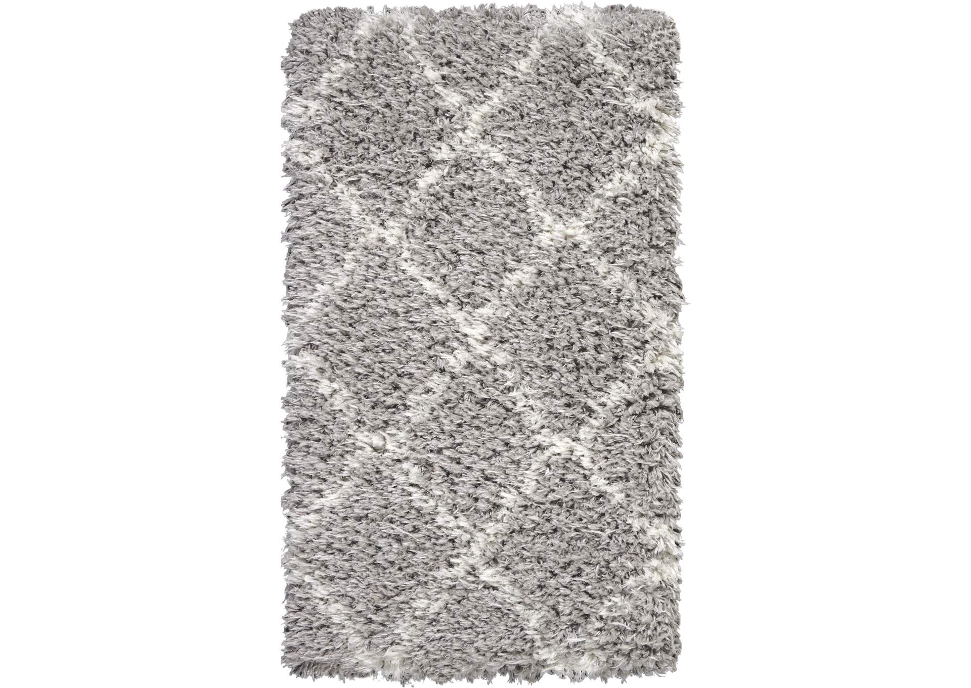 Nourison Luxe Shag 2' X 4' Grey Plush Area Rug,Nourison
