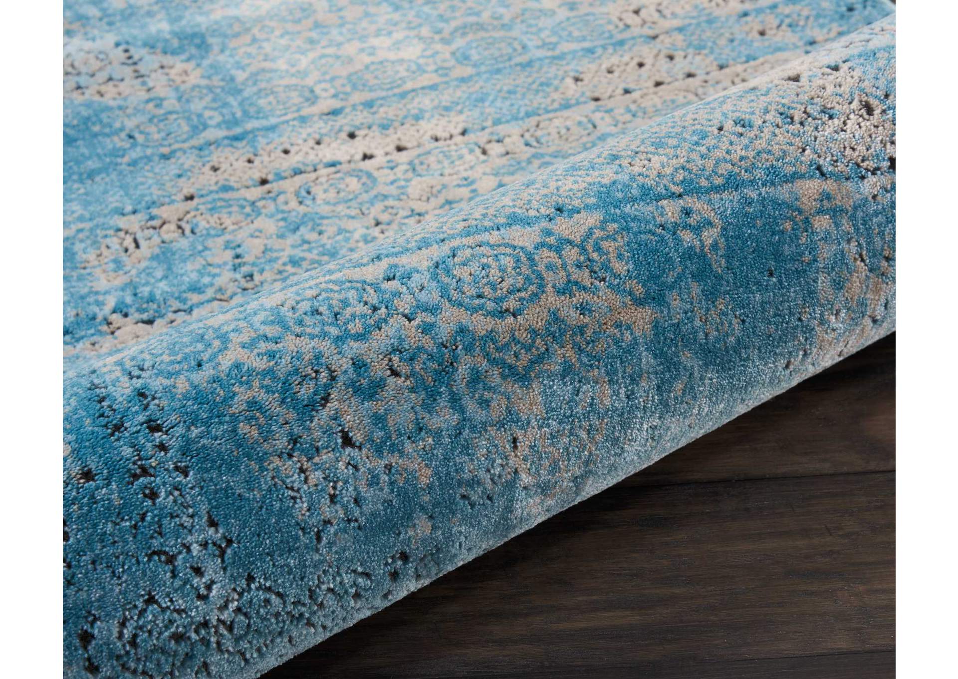 Nourison Karma 2' X 4' Blue Vintage Area Rug,Nourison