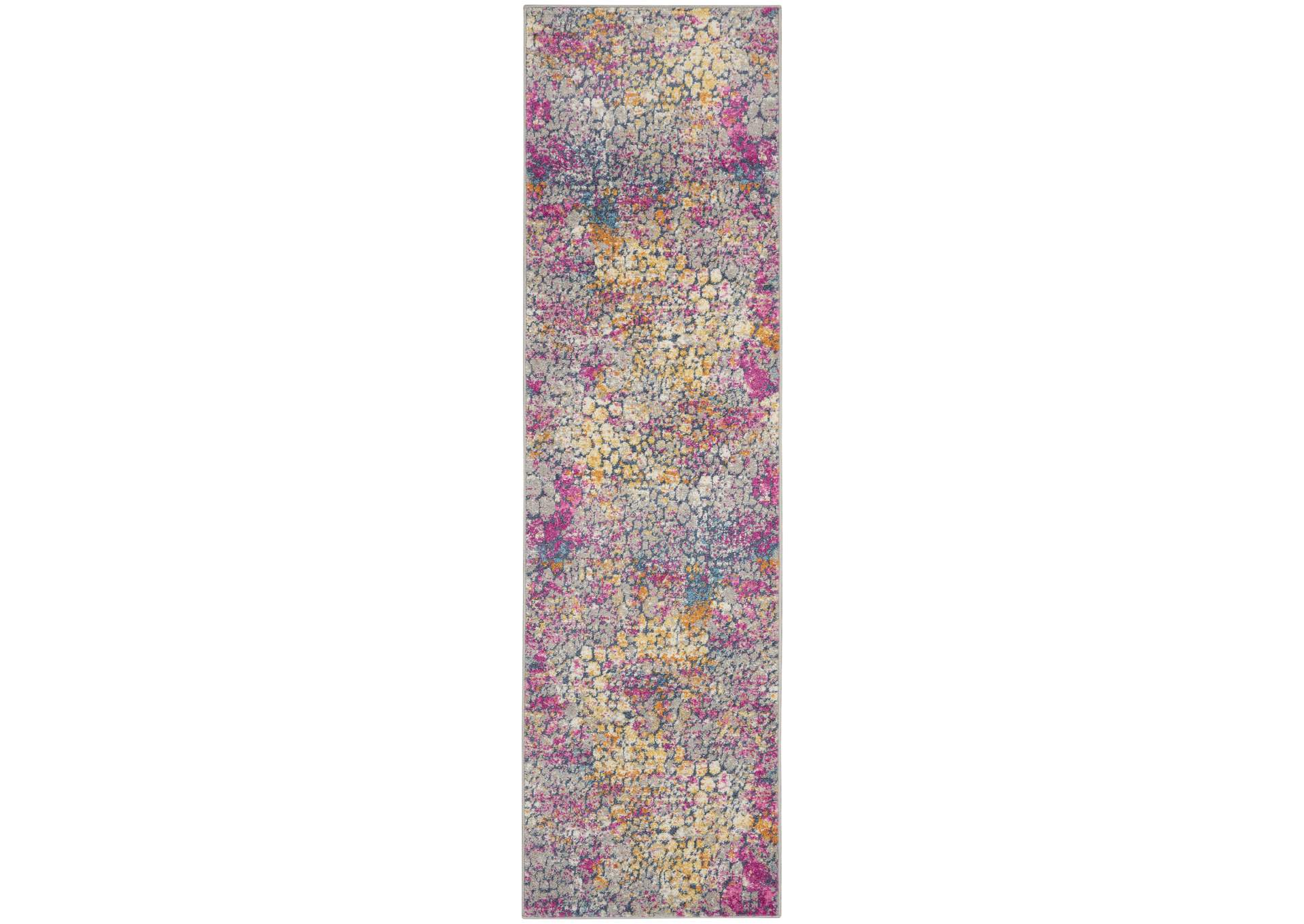 Nourison Passion 8' Runner Yellow Multicolor Area Rug,Nourison