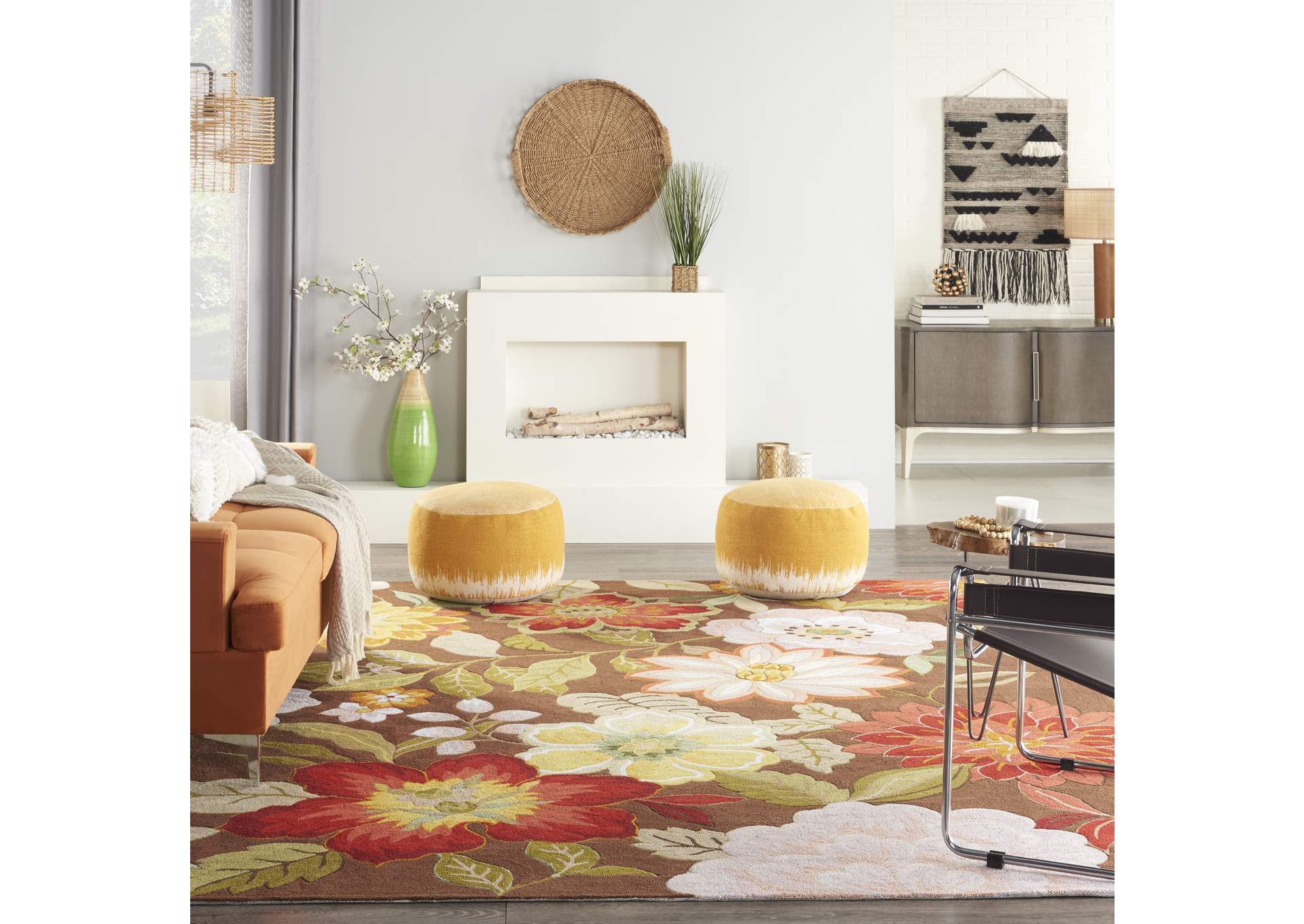 Nourison Fantasy FA18 Brown 8'x11' Rug,Nourison