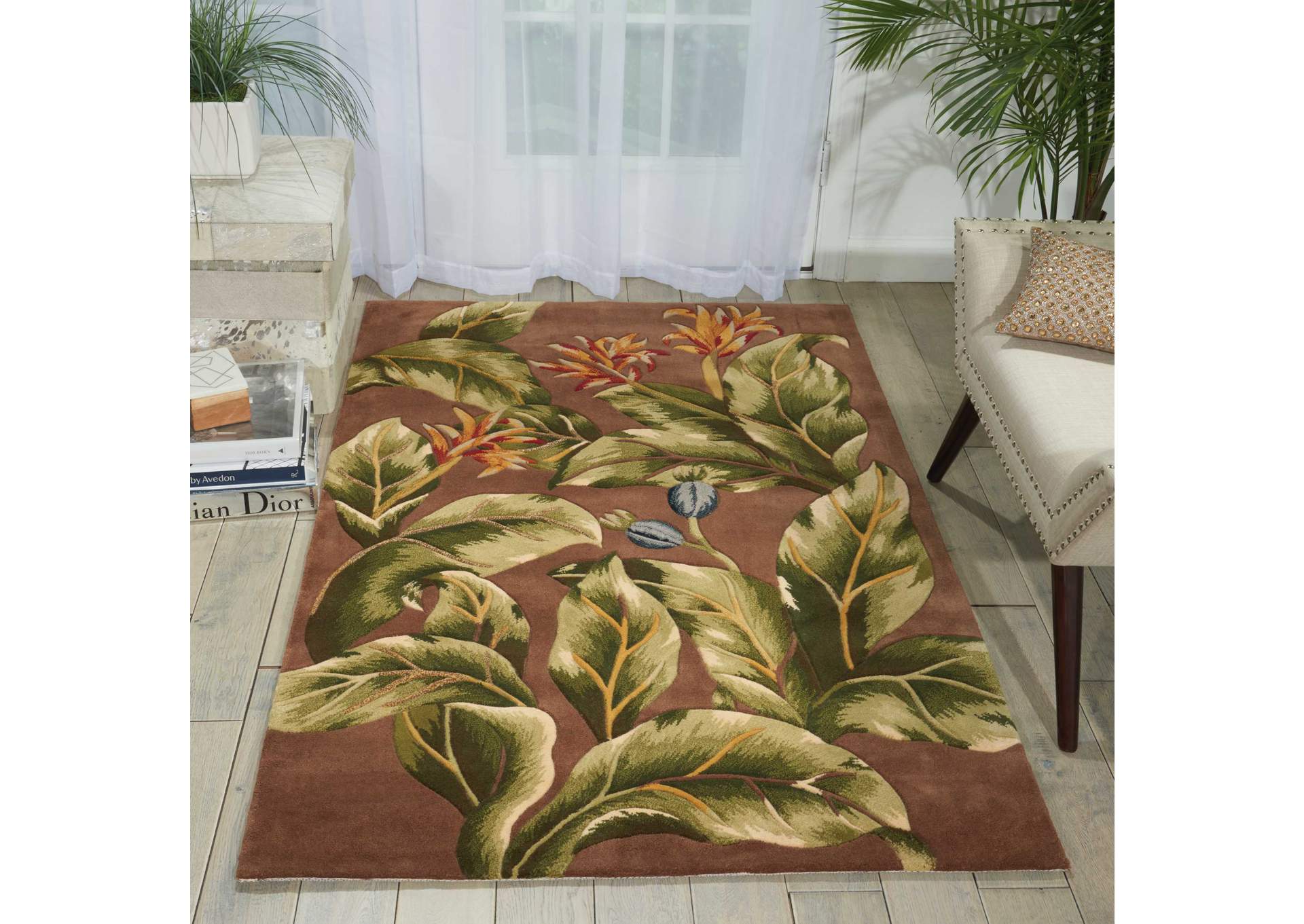 Nourison Tropics TS02 Beige 5'x8' Area Rug,Nourison