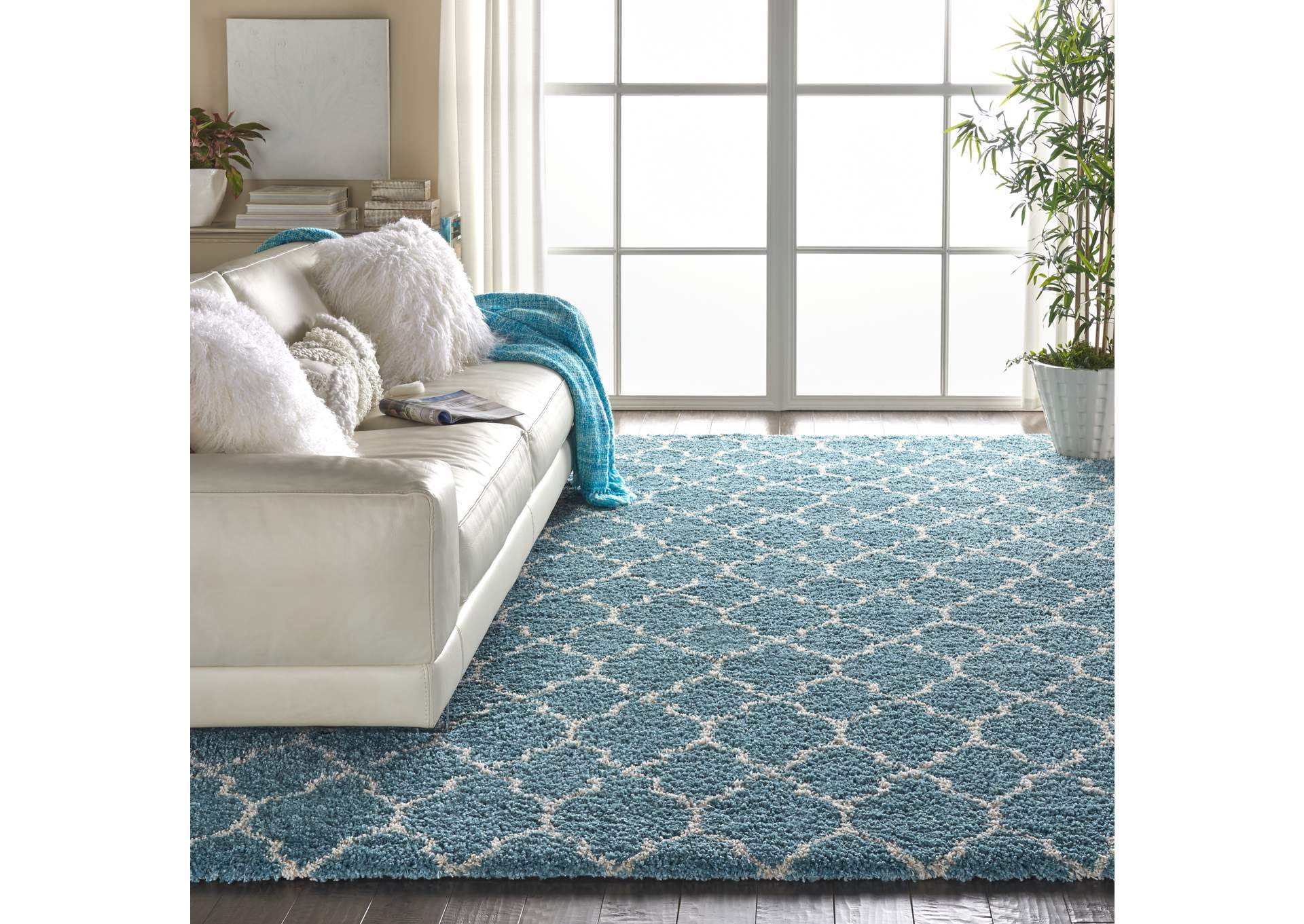 Nourison Amore AMOR2 Blue 7'x10' Rug,Nourison