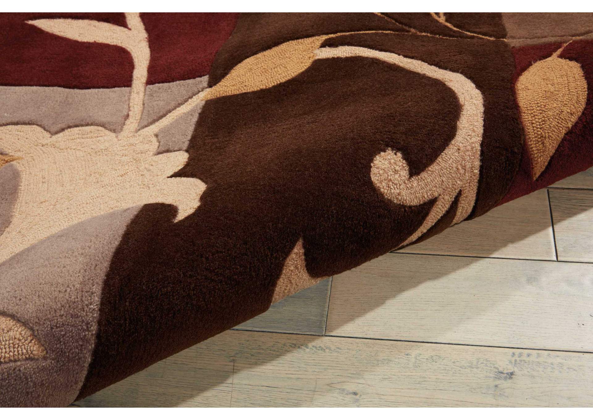 Nourison Contour CON01 Brown 7'x9' Rug,Nourison