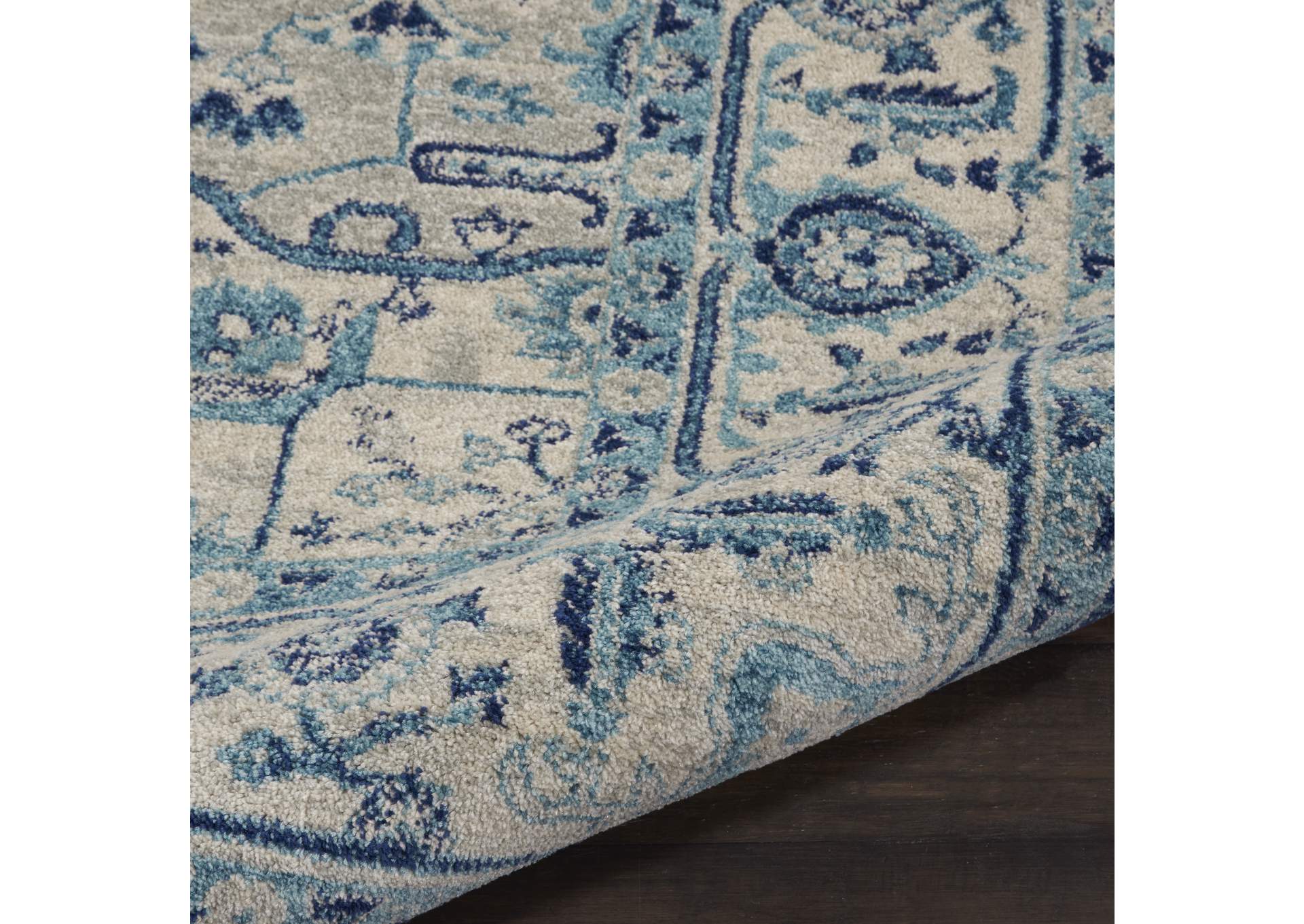 Nourison Tranquil TRA06 Blue and White 8'x10' Large Rug,Nourison