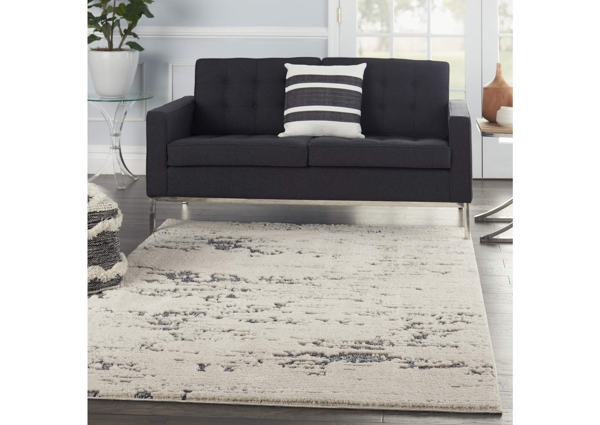 Nourison Zermatt 4' x 6' Blue Neutral Area Rug,Nourison
