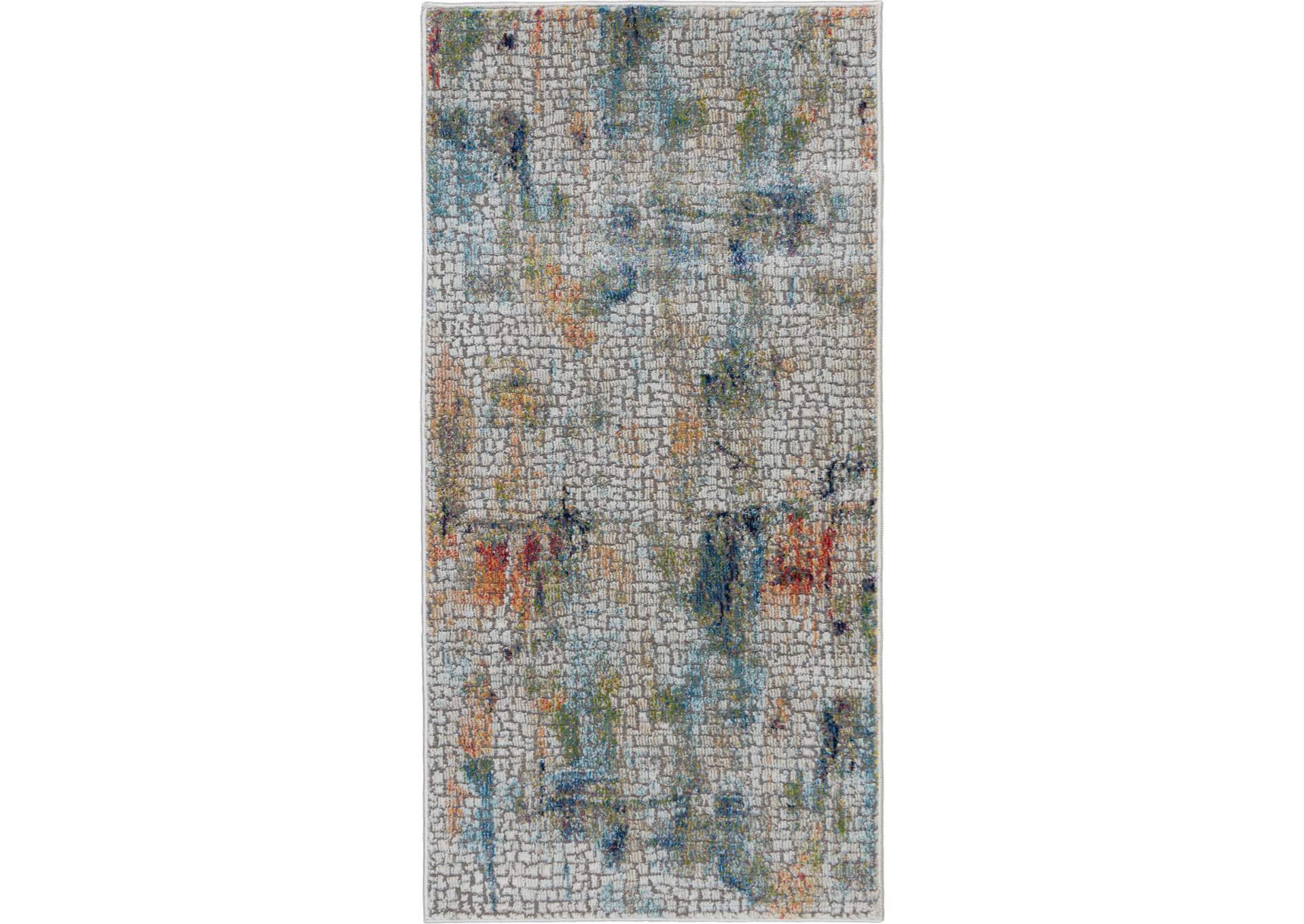 Nourison Ankara Global ANR09 White Multicolor Abstract Area Rug,Nourison