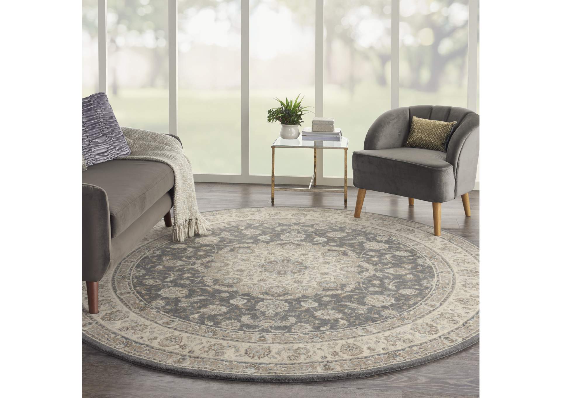 Nourison Living Treasures 8' Round Area Rug,Nourison
