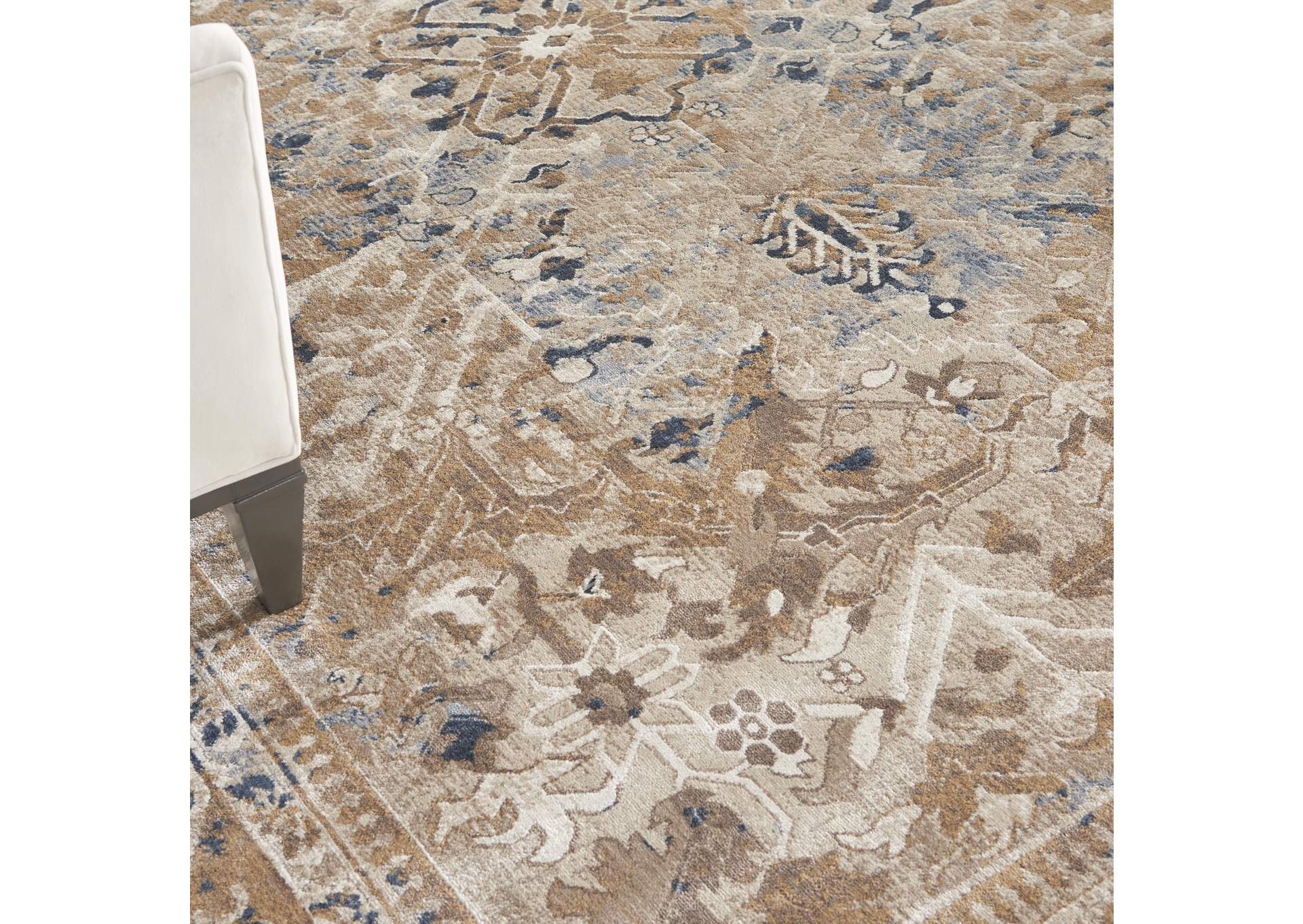 kathy ireland Home Malta MAI05 Beige 9'x12' Rug,Nourison