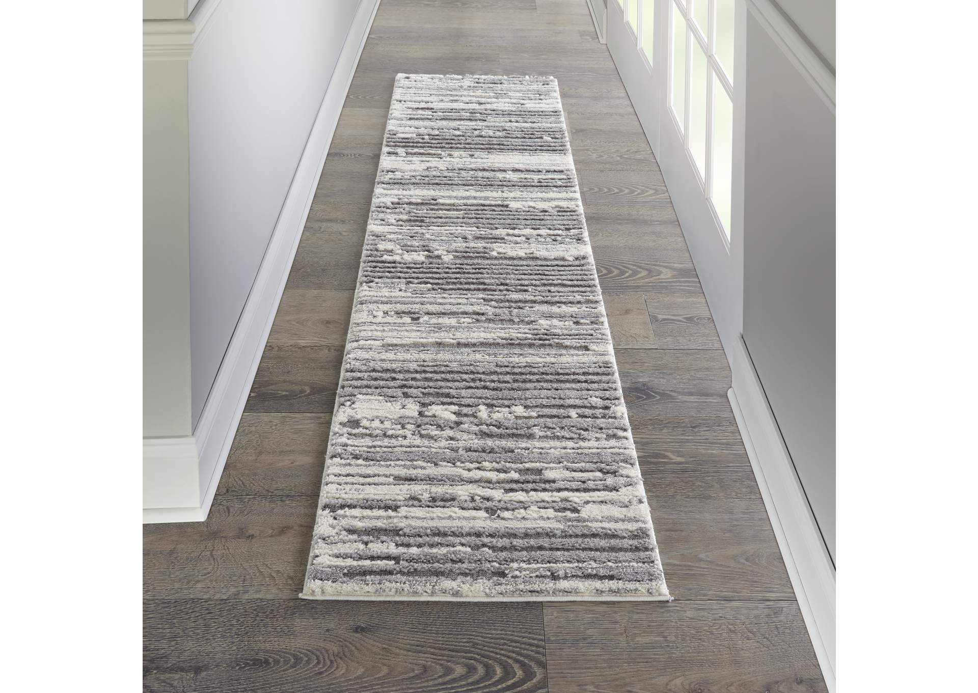 Nourison Zermatt 8' Runner Ivory Neutral Area Rug,Nourison