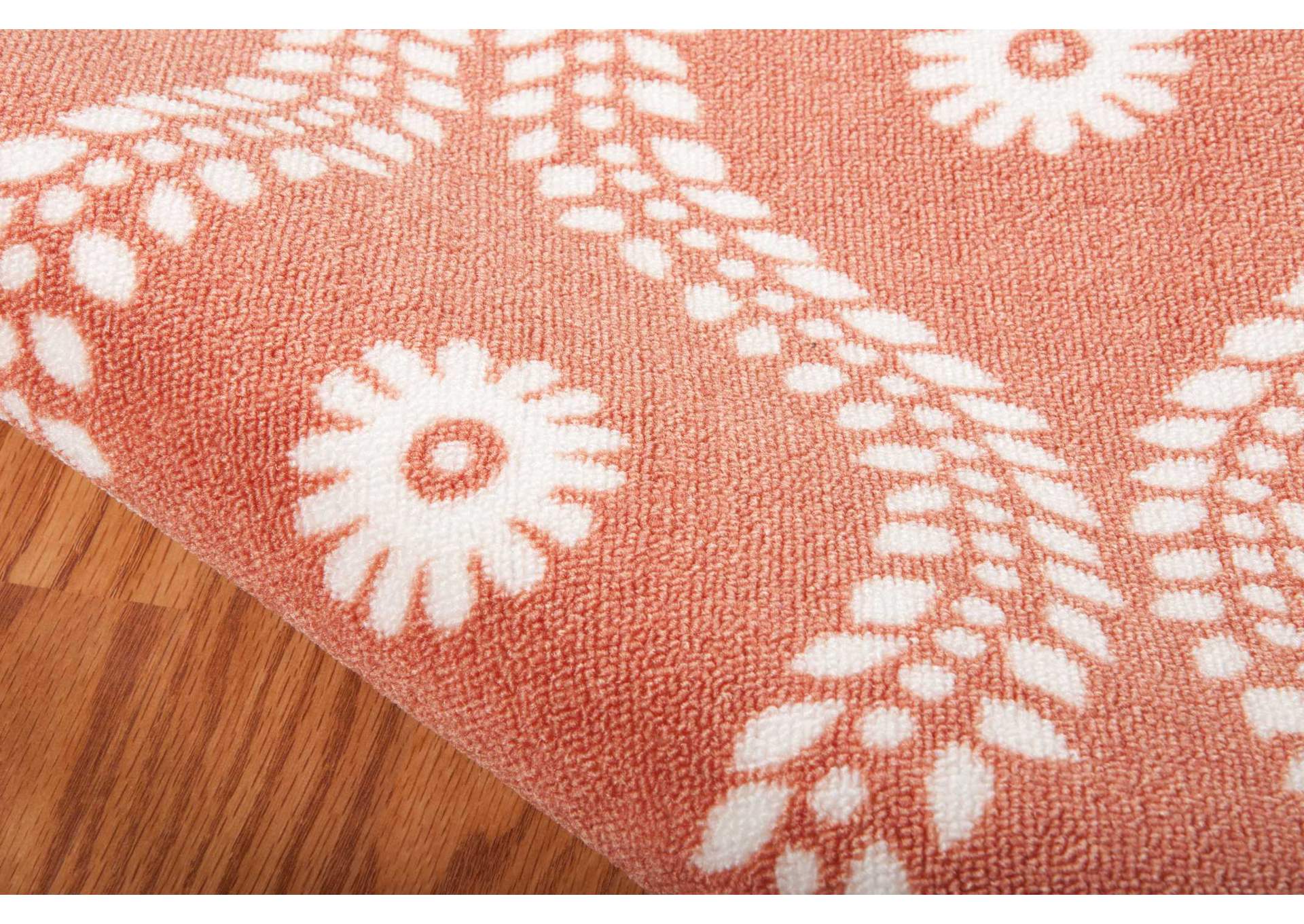 Nourison Home & Garden RS085 Red and Brown 5'x8' Area Rug,Nourison