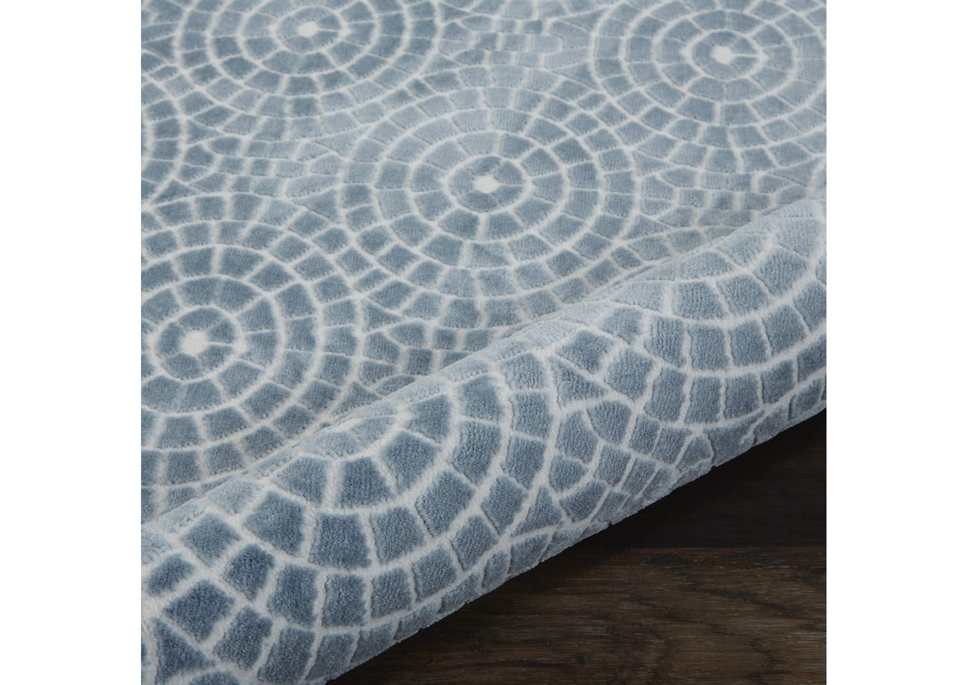 Nourison Urban Chic URC04 Blue 5'x8' Mid-century Area Rug,Nourison
