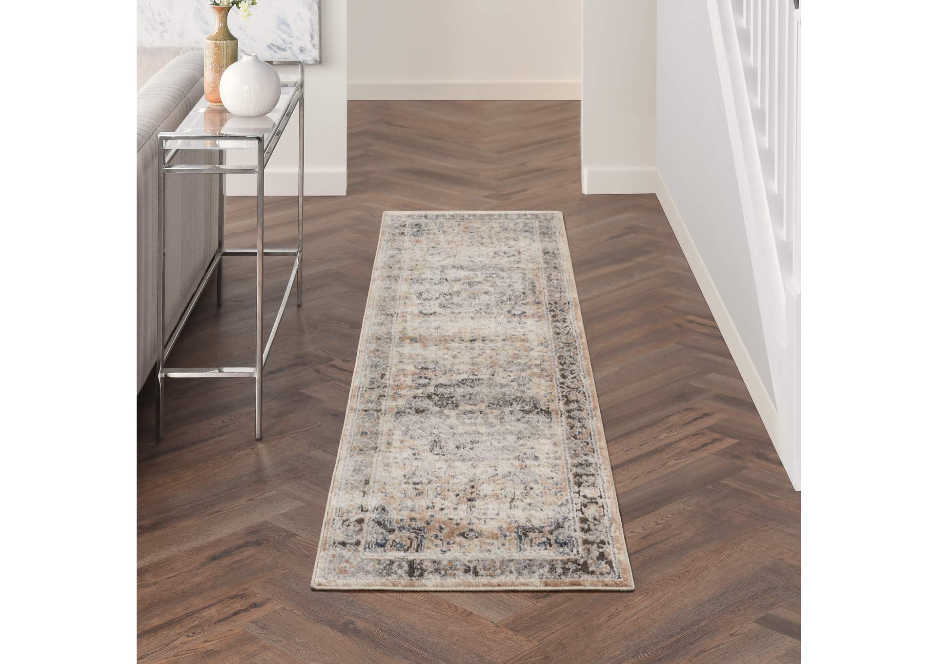 Nourison Quarry 8' Runner Persian Area Rug,Nourison