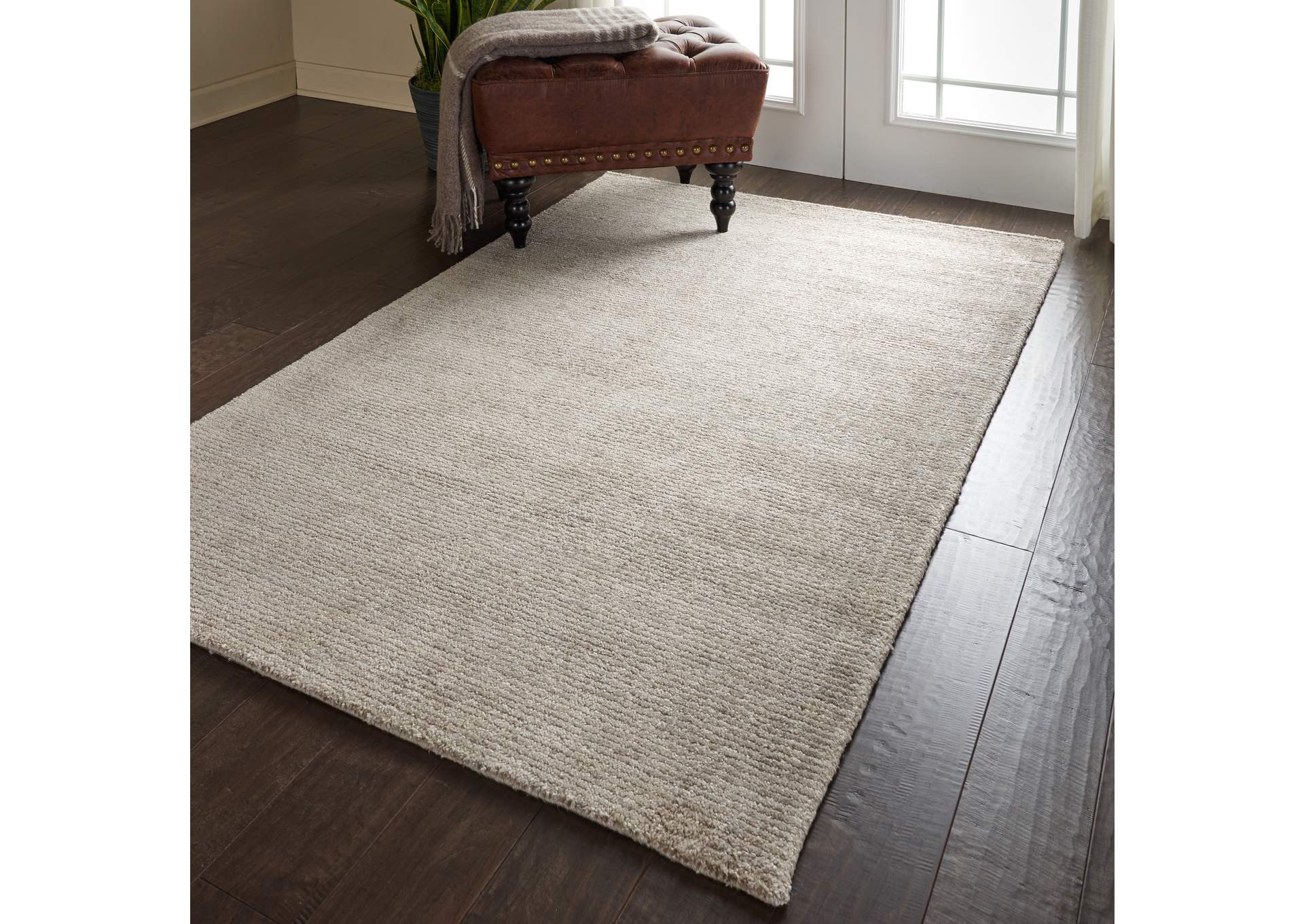 Nourison Weston WES01 Taupe 5'x8' Contemporary Area Rug,Nourison