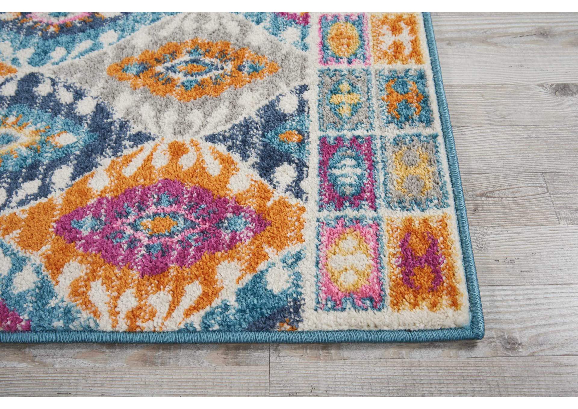 Nourison Passion PSN02 Multicolor 8' Runner Hallway Rug,Nourison