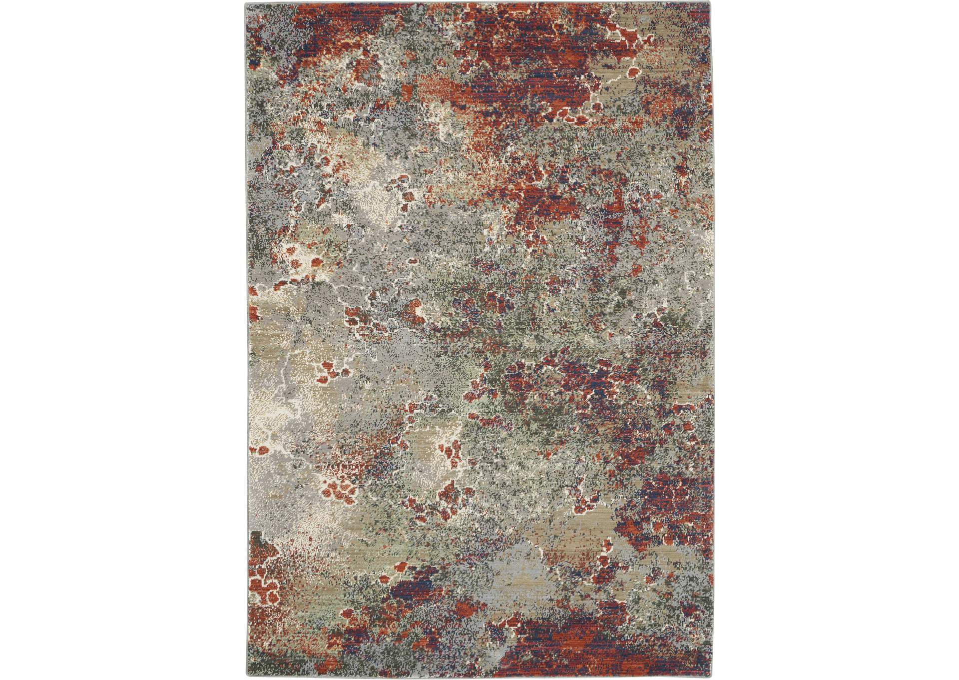 Nourison Artworks ATW02 Grey Multicolor 6'x8' Abstract Area Rug,Nourison