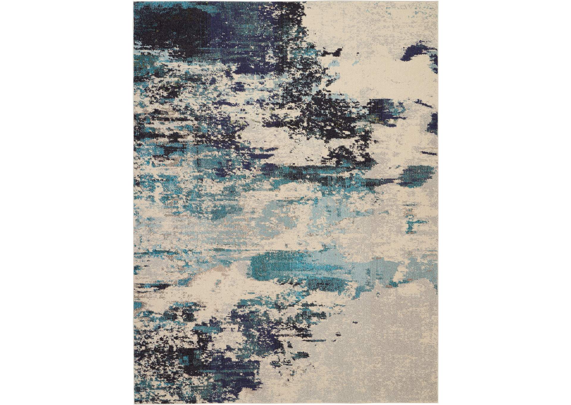 Nourison Celestial CES02 Blue and White 8'x11' Oversized Rug,Nourison