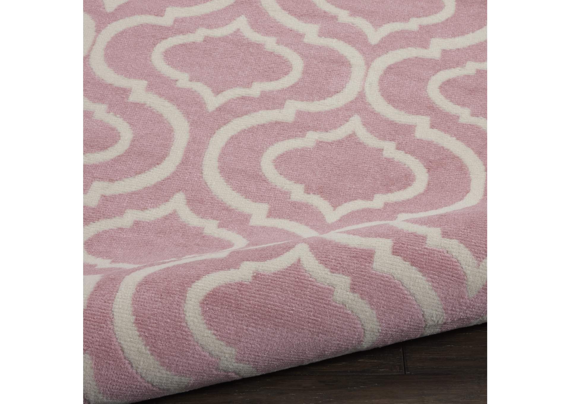 Nourison Jubilant JUB19 Pink 5' Round Moroccan Area Rug,Nourison