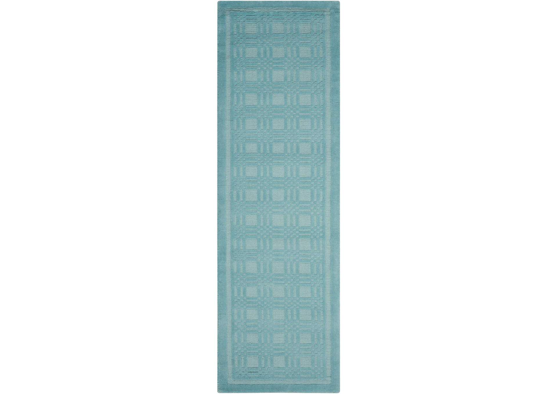 Nourison Westport WP32 Blue 8' Runner Hallway Rug,Nourison
