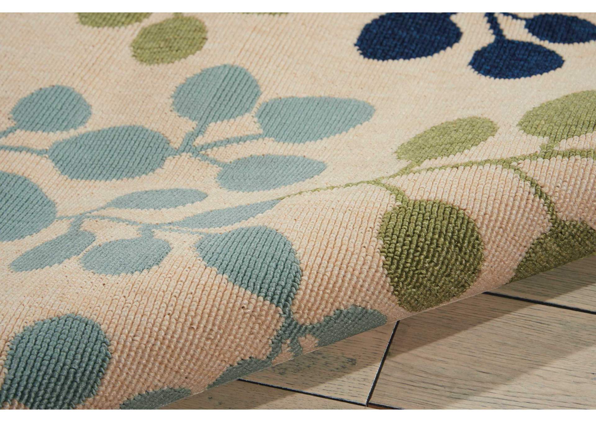 Nourison Caribbean CRB01 White Multicolor 4'x6' Area Rug,Nourison