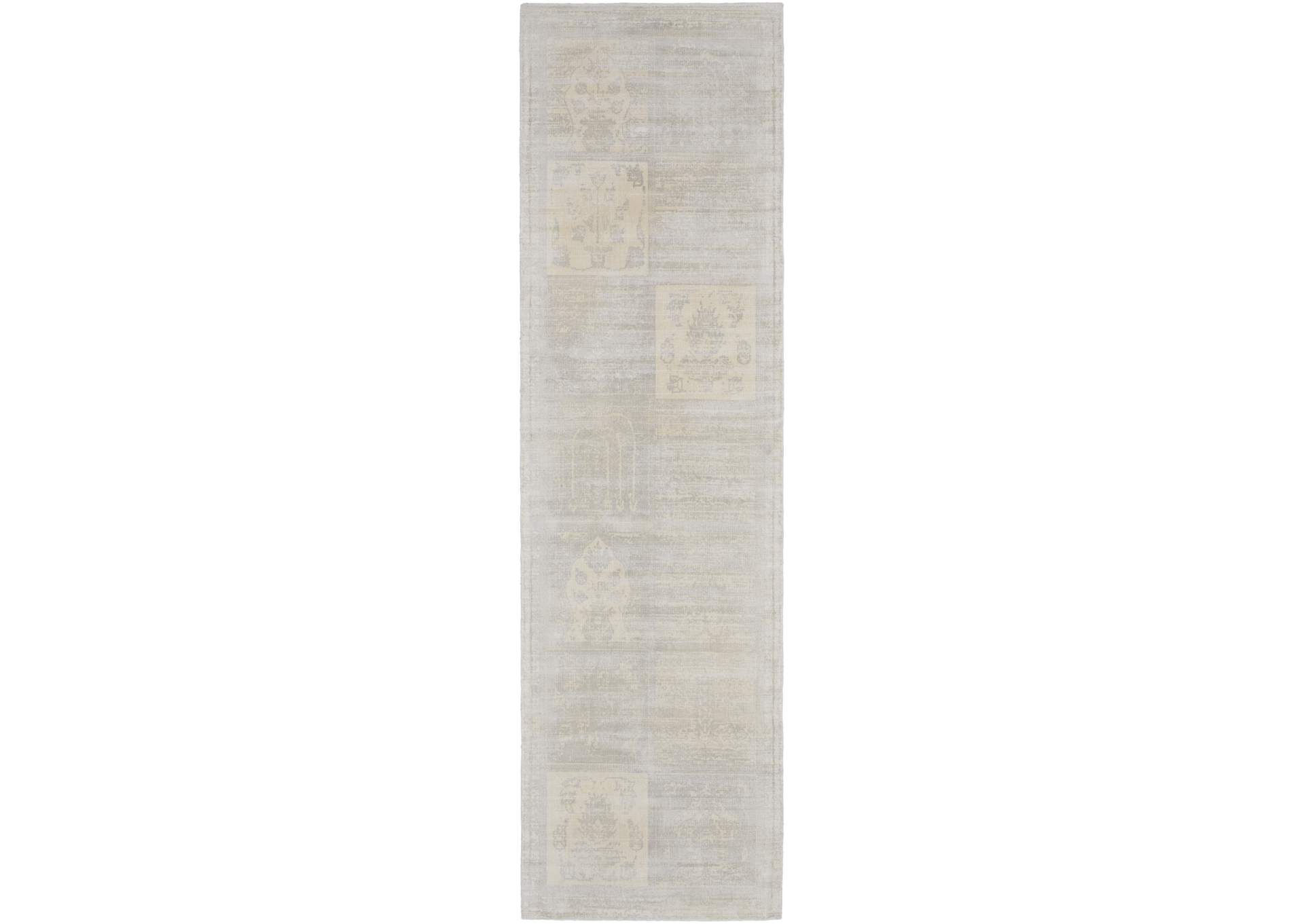 kathy ireland Home Desert Skies DSK01 Beige 8' Runner Hallway Rug,Nourison
