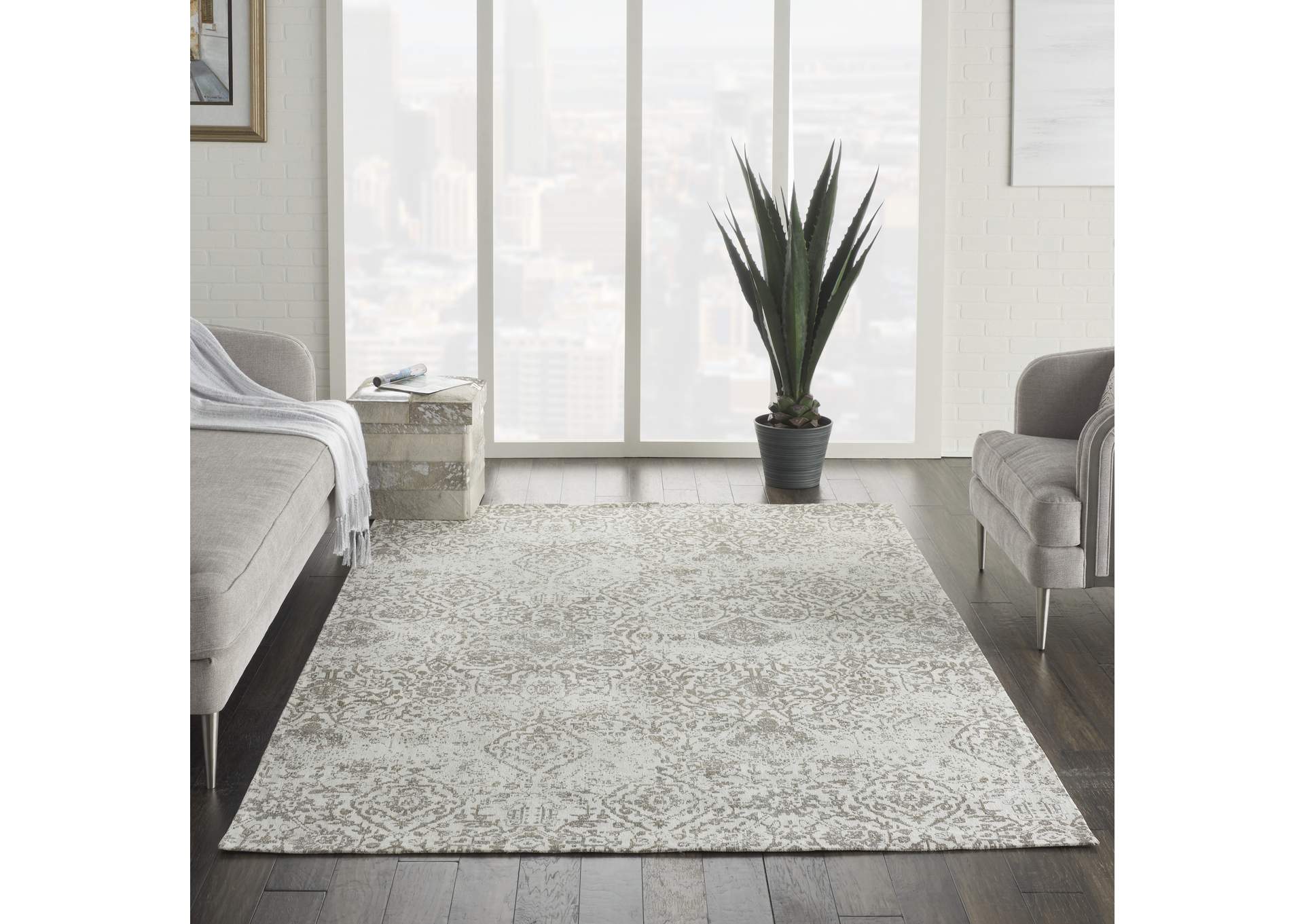 Nourison Damask 6'x9' Vintage Area Rug,Nourison
