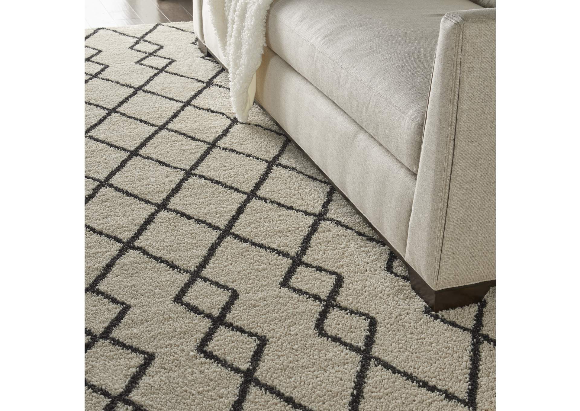 Nourison Martil MAT01 Ivory White 8'x10' Large Plush Rug,Nourison