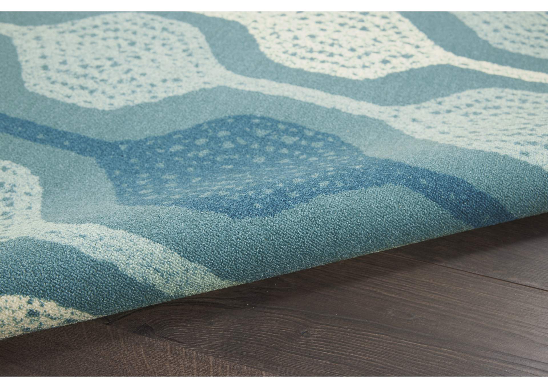 Waverly Sun N Shade SND70 Blue 8'x11' Oversized Indoor-outdoor Rug,Nourison