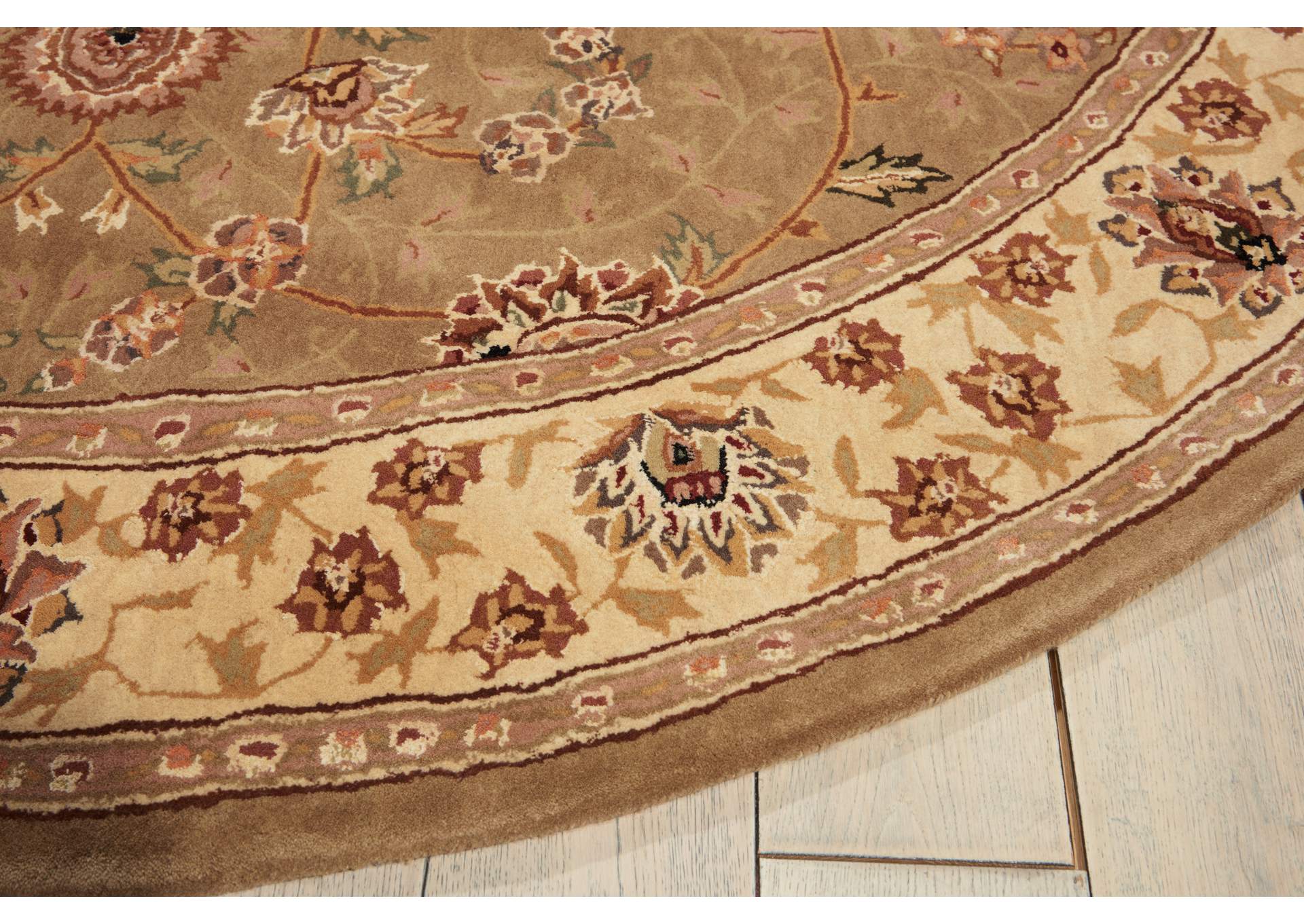 Nourison 2000 2003 Olive 6' Round Area Rug,Nourison
