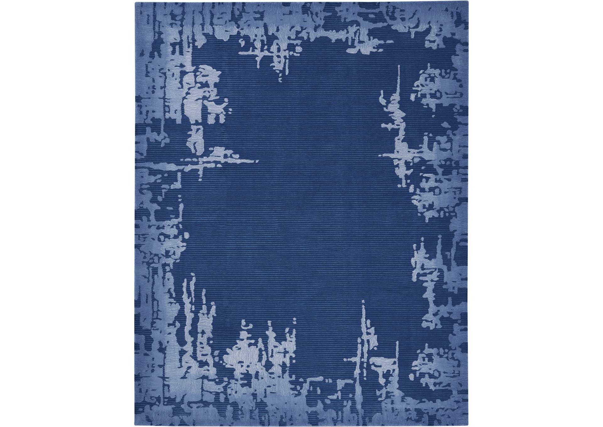 Nourison Symmetry SMM02 Navy Blue 8'x10' Large Textured Rug,Nourison