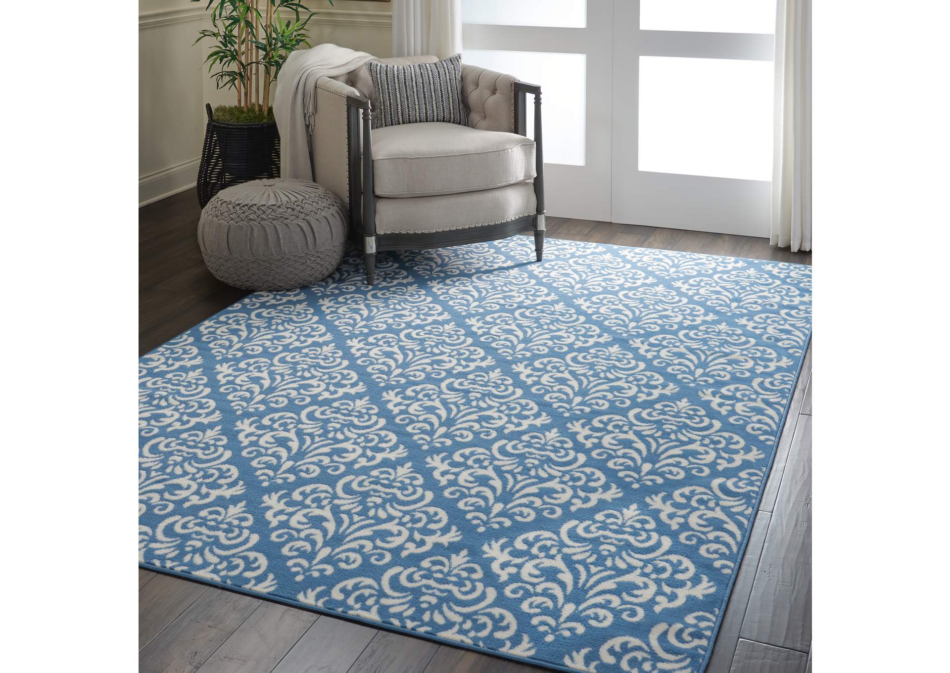 Nourison Grafix GRF06 Blue 6'x9' Area Rug,Nourison