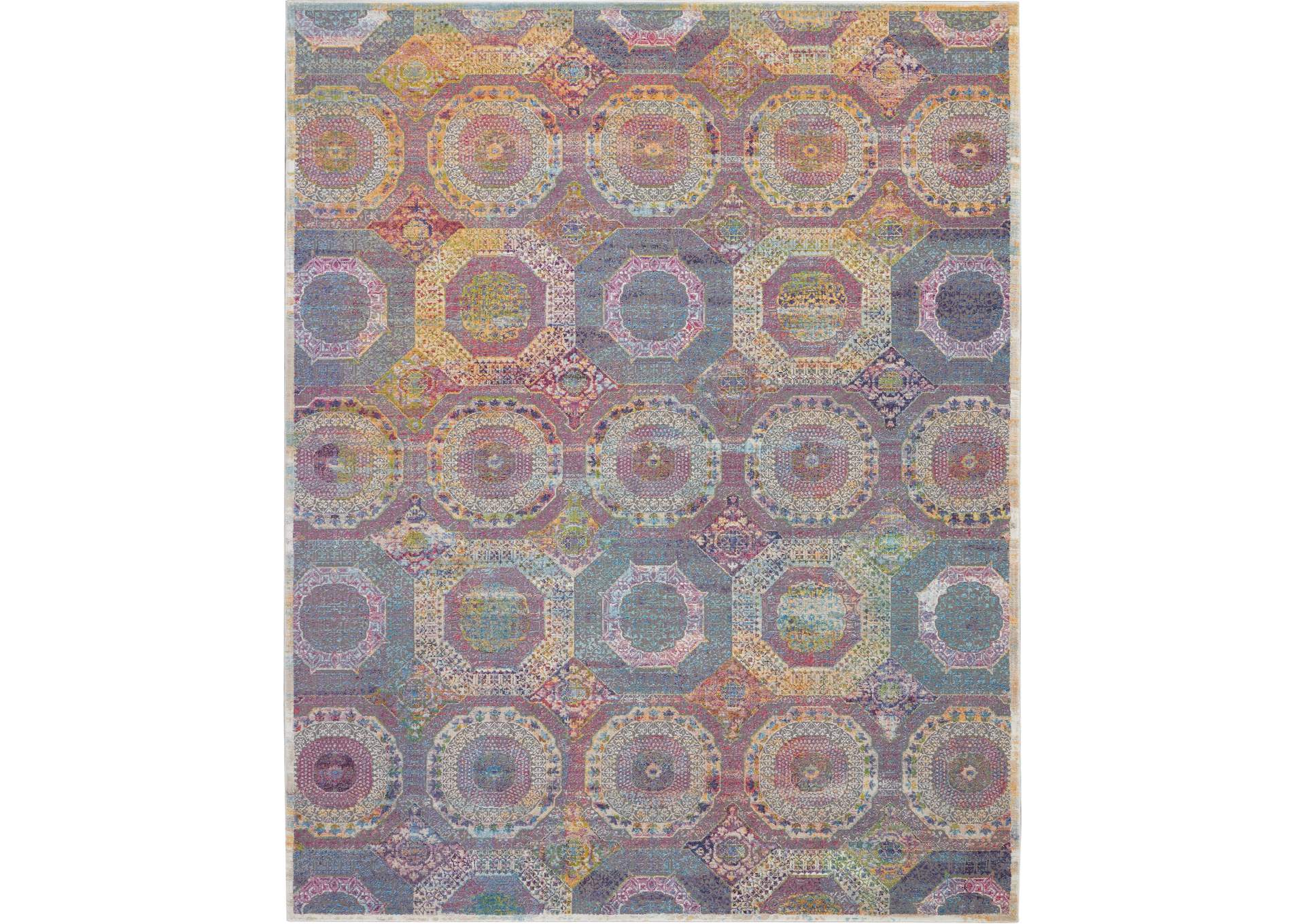 Nourison Ankara Global ANR05 Multicolor 8'x10' Large Low-pile Rug,Nourison
