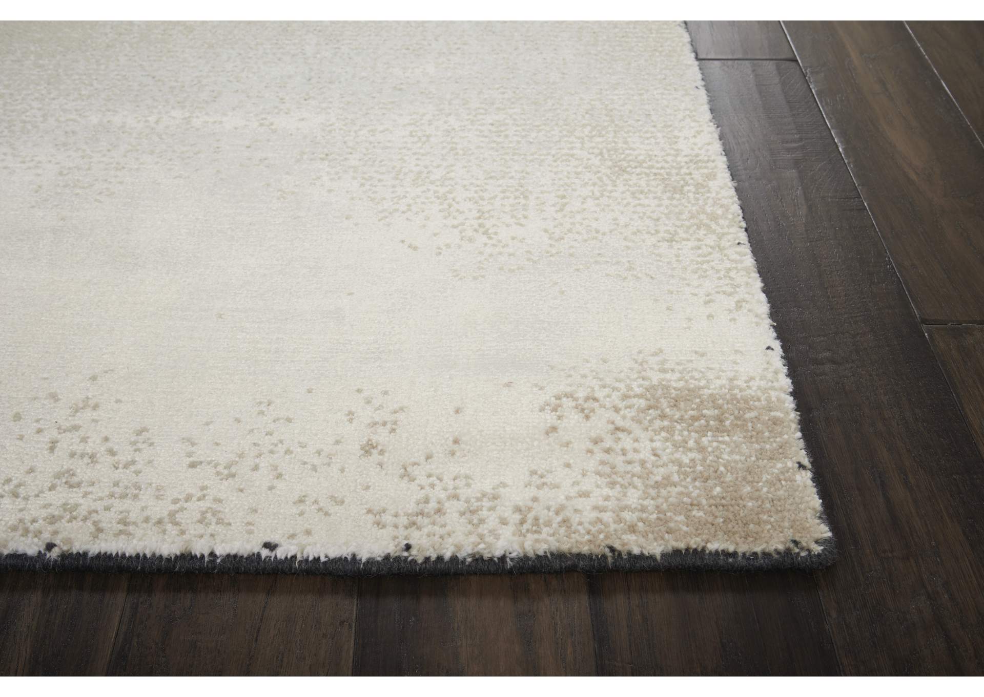Nourison Twilight TWI18 Black and Grey 8'x10' Large Rug,Nourison