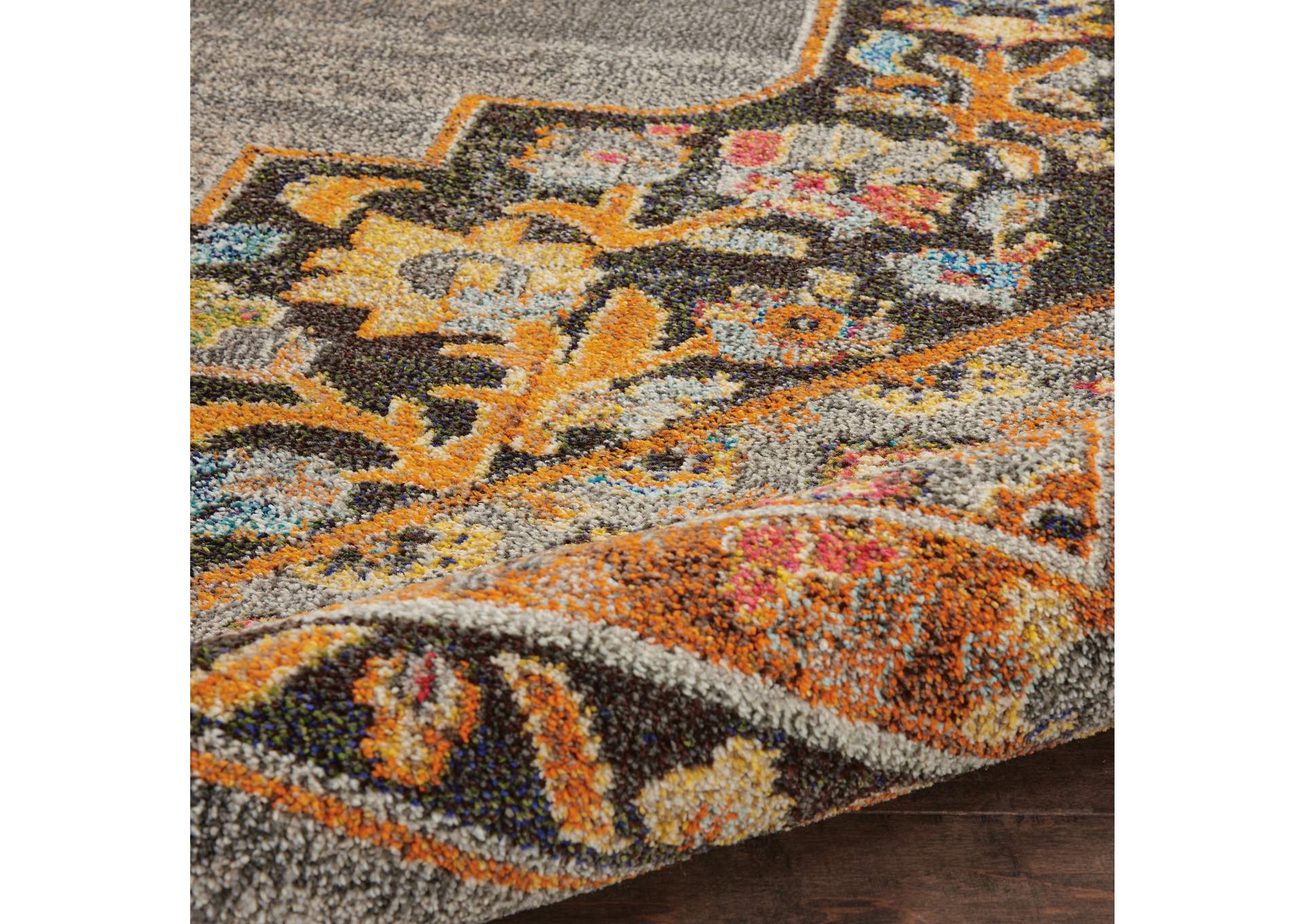 Nourison Passionate PST01 Grey Multicolor 9'x12' Oversized Rug,Nourison