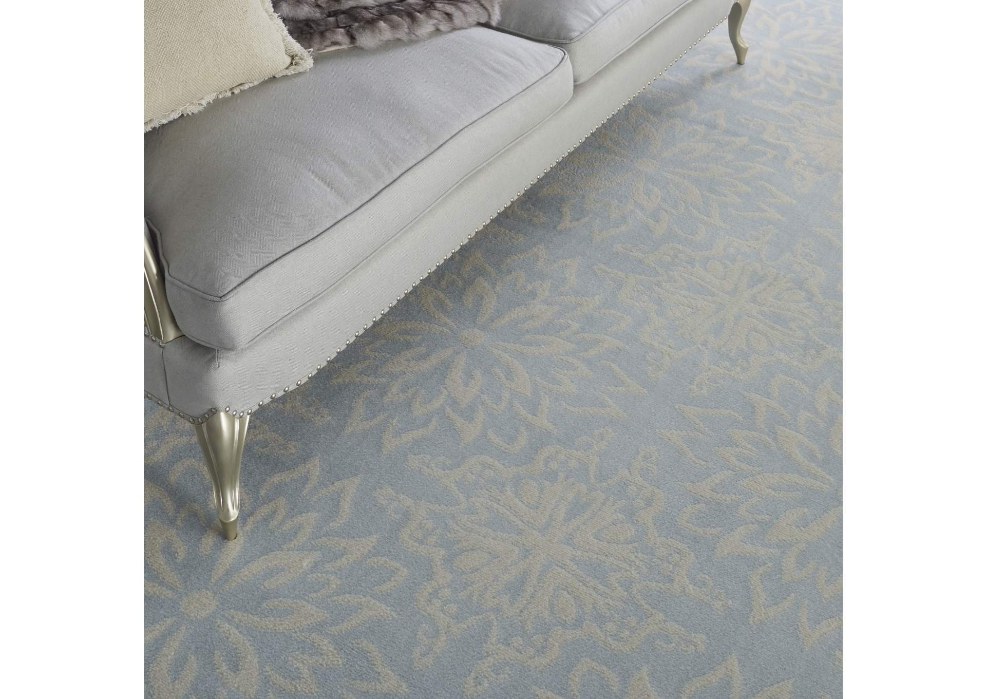 Nourison Jubilant JUB06 Light Blue 8'x10' Large Low-pile Rug,Nourison