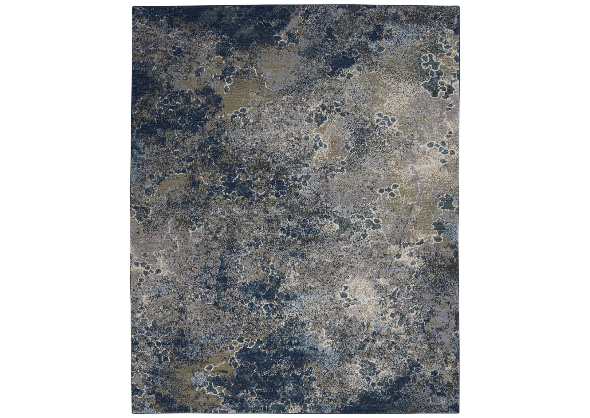 Nourison Artworks ATW02 Blue and Grey 9'x12' Rug,Nourison
