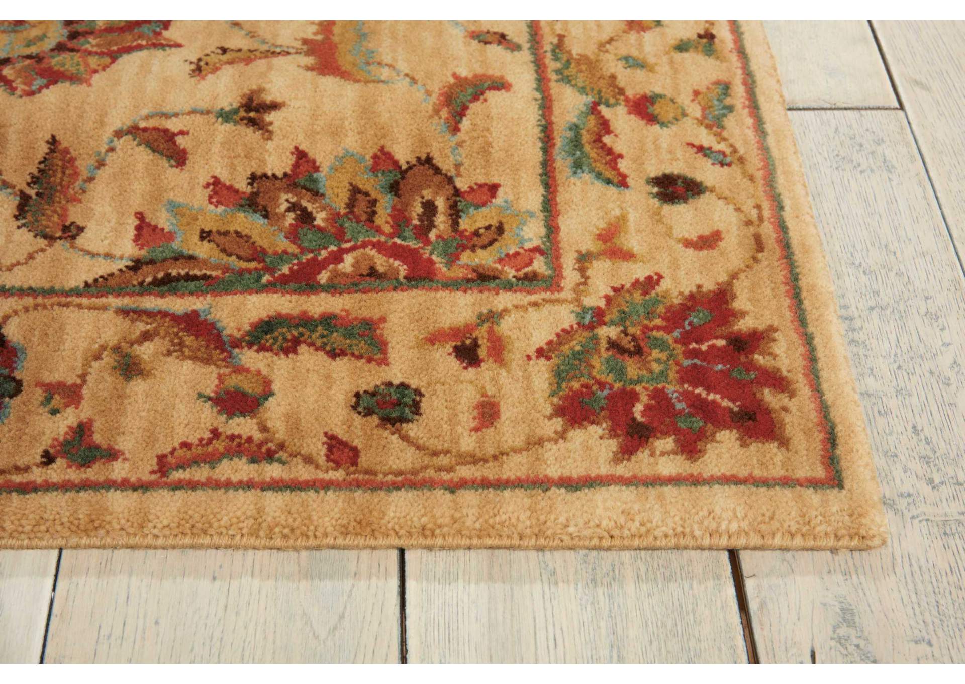 Nourison Living Treasures LI04 Beige and Red 4'x6' Area Rug,Nourison