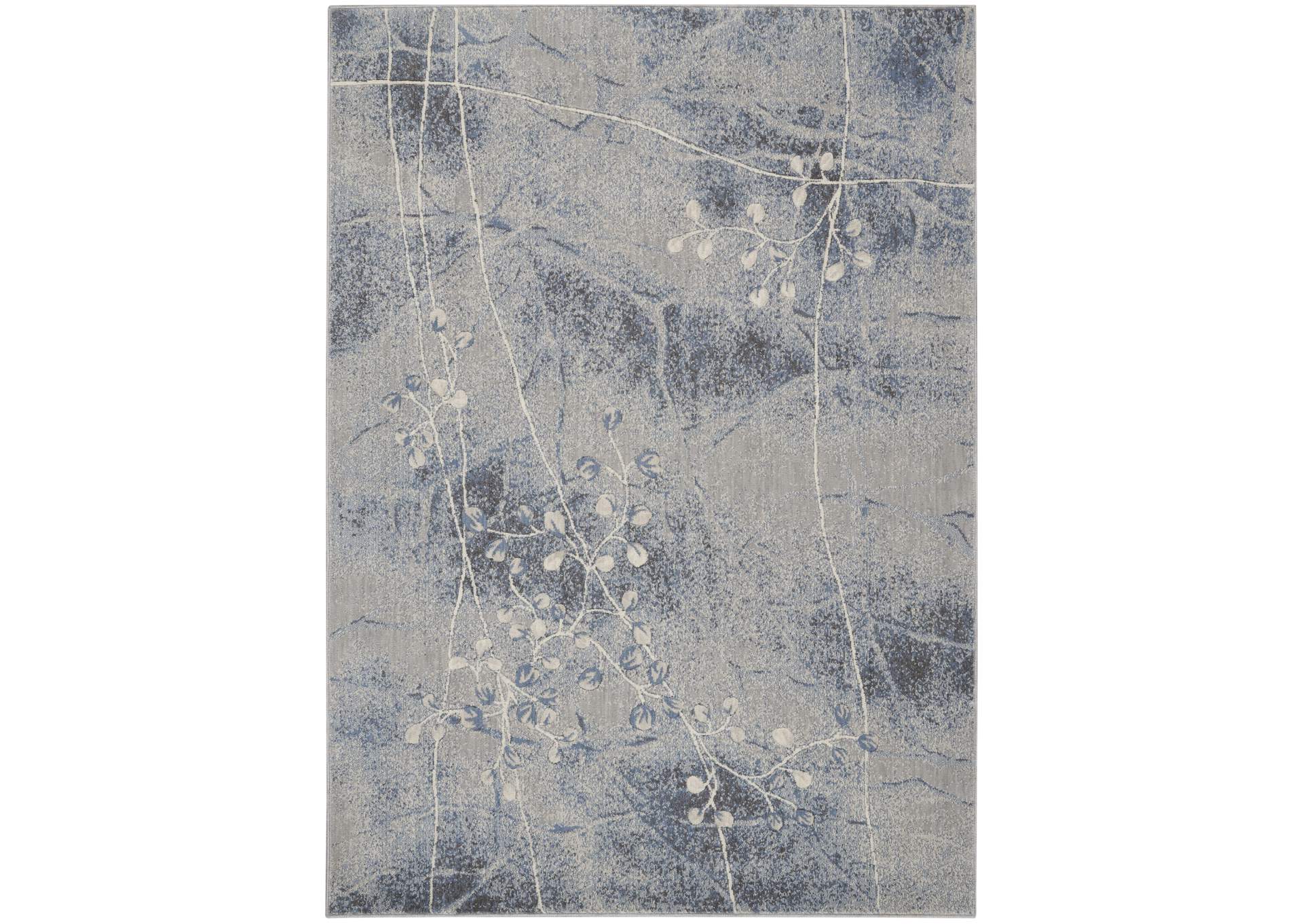 Nourison Somerset ST74 Grey and Blue 5'x8' Area Rug,Nourison