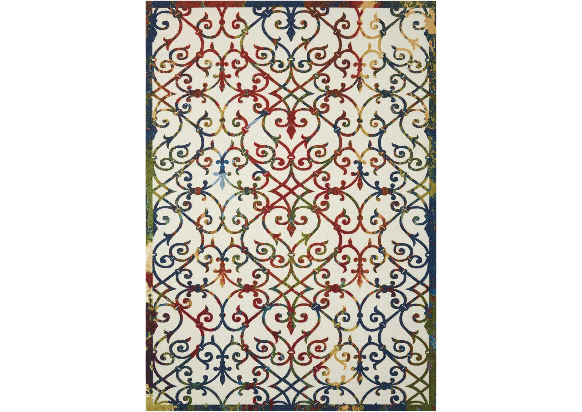 Nourison Home & Garden RS093 Multicolor 8'x11' Rug,Nourison