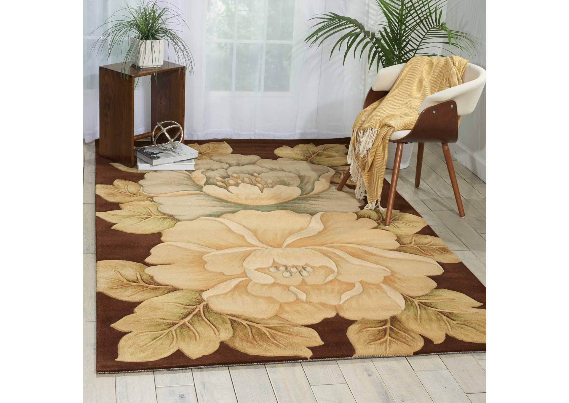 Nourison Tropics TS09 Brown 8'x11' Rug,Nourison
