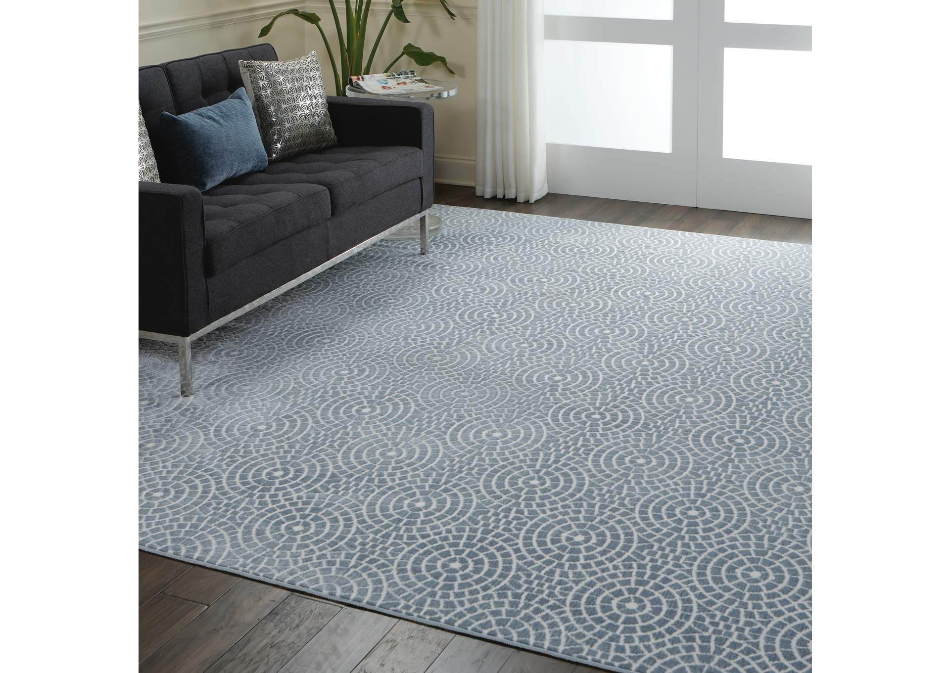 Nourison Urban Chic URC04 Blue 9'x12' Oversized Rug,Nourison