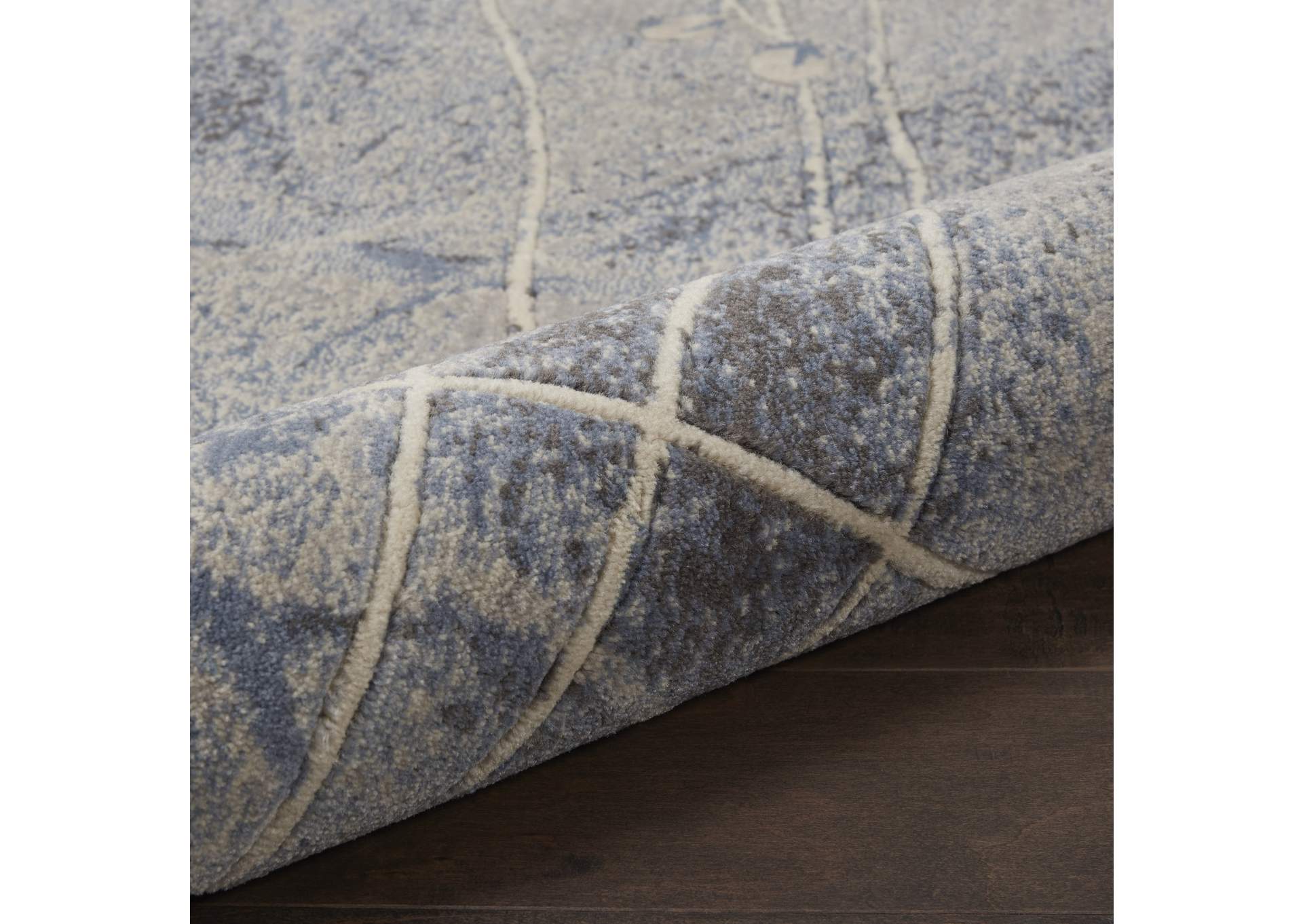 Nourison Somerset ST74 Grey and Blue 8'x11' Rug,Nourison