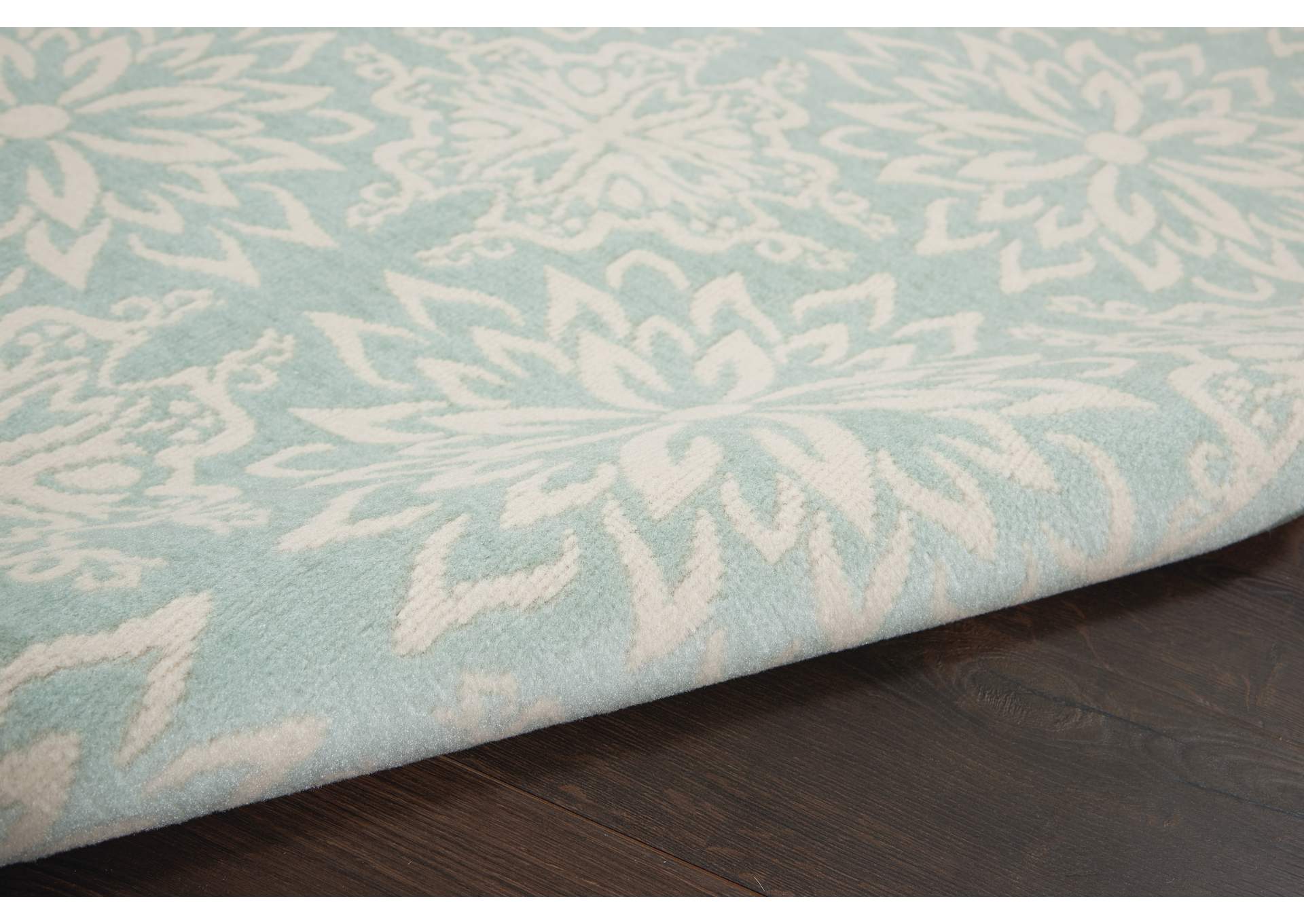 Nourison Jubilant JUB06 Aqua 4'x6' Beach Area Rug,Nourison