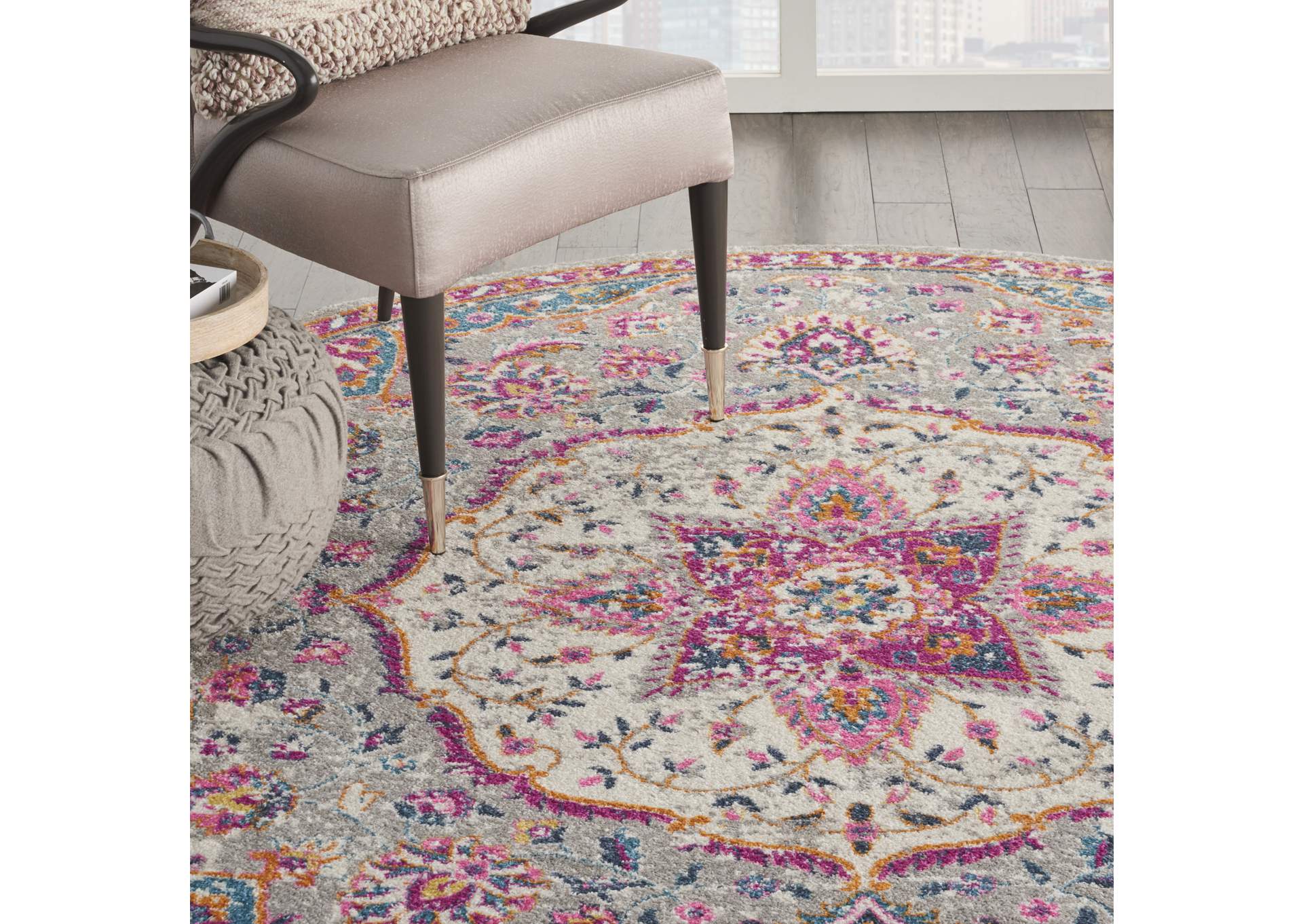 Nourison Passion Bohemian Grey Multi Colored Area Rug,Nourison