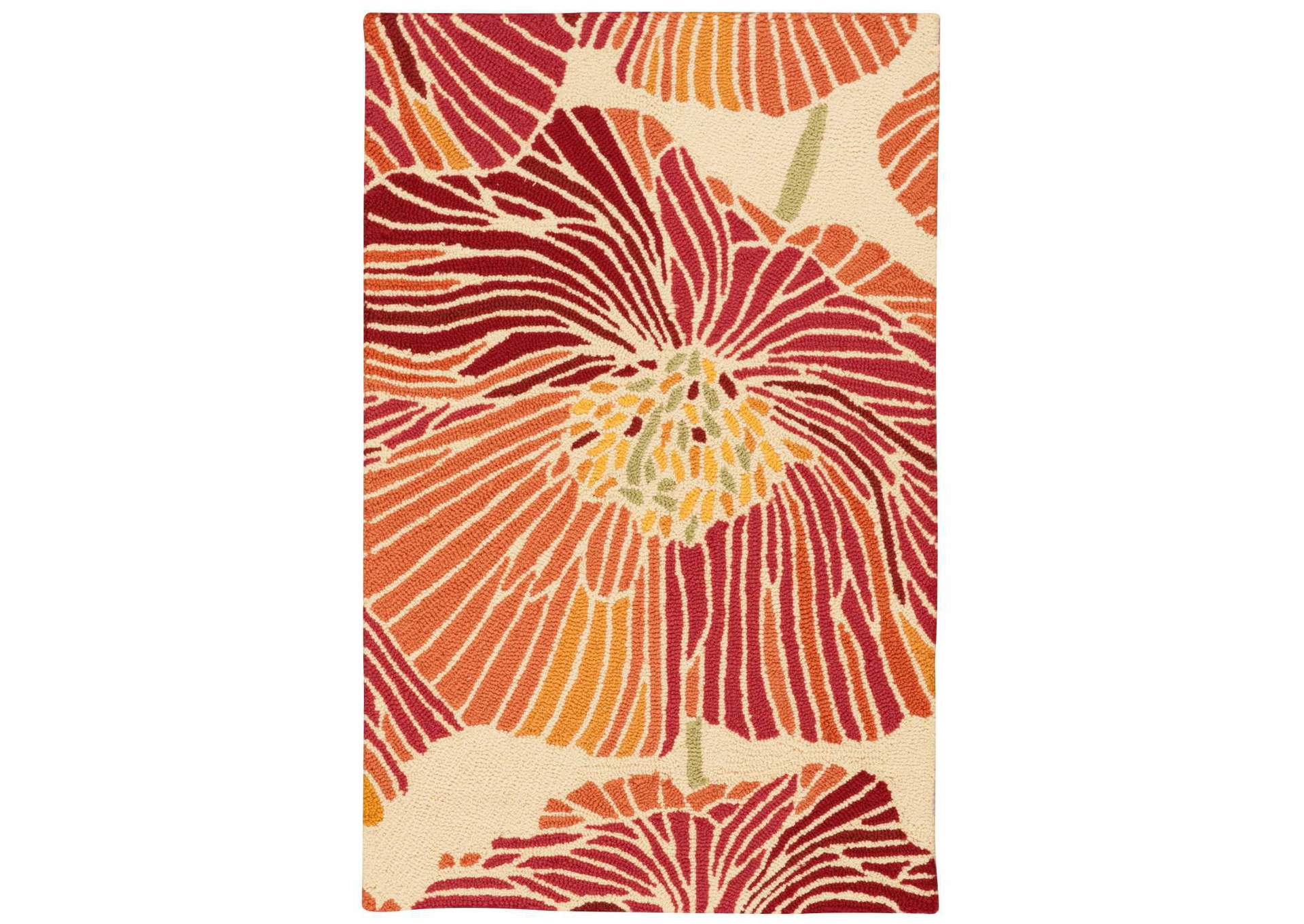 Nourison Fantasy 2'x4' Orange Area Rug,Nourison