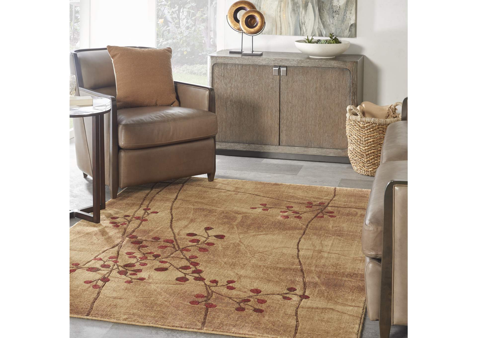 Nourison Somerset ST74 Brown 5'x8' Area Rug,Nourison