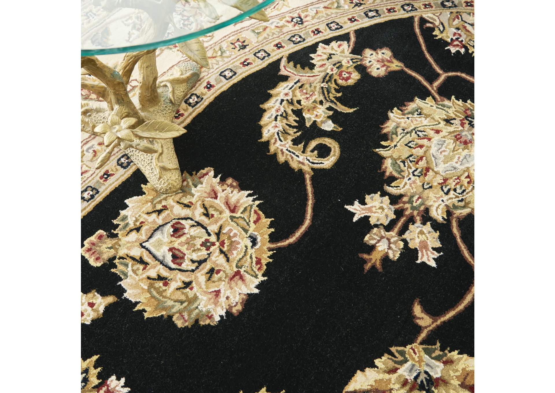 Nourison 2000 8' x 10' Oval Black Area Rug,Nourison