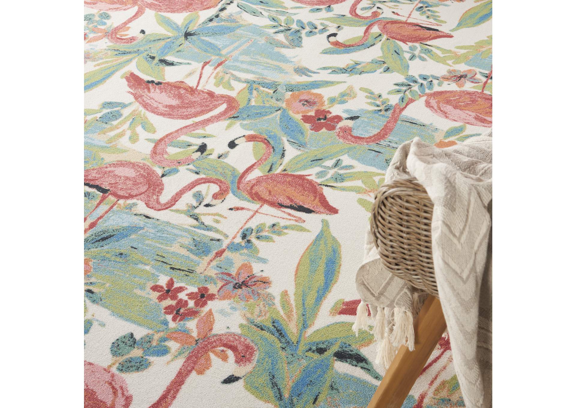 Nourison Wav01/Sun & Shade 7' Square Area Rug,Nourison