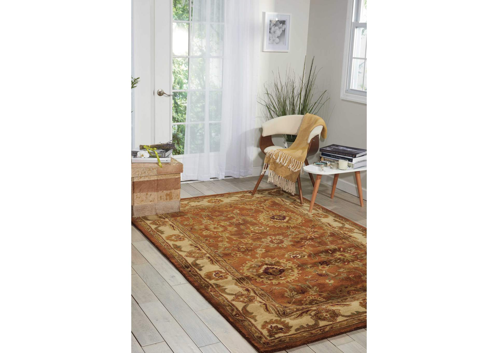 Nourison Jaipur JA13 Brown Multicolor 6' Round Area Rug,Nourison