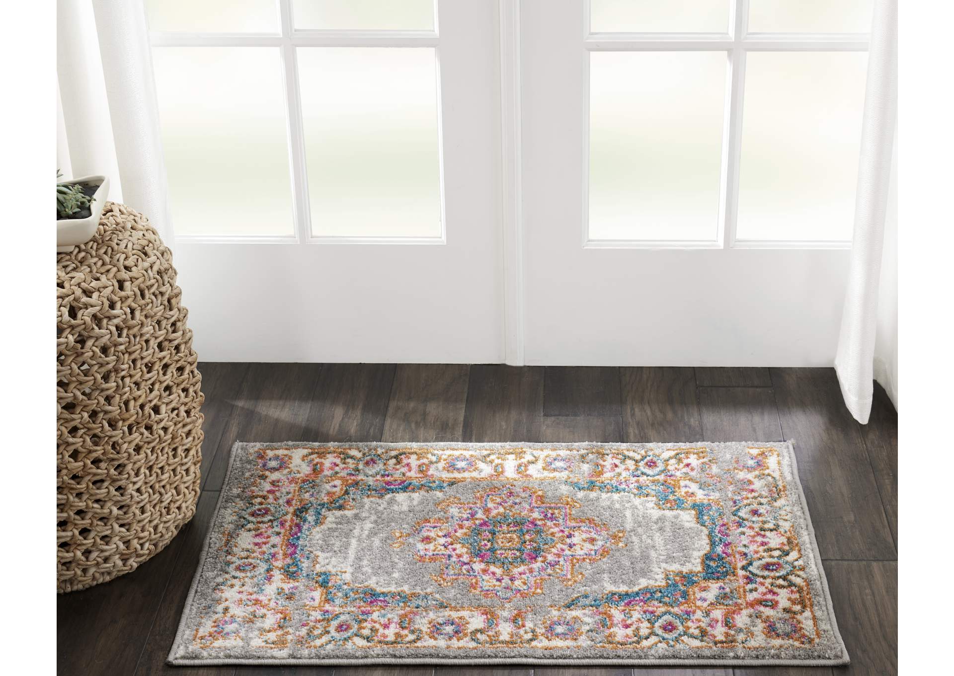 Nourison Passion 2' X 3' Grey Vintage Area Rug,Nourison