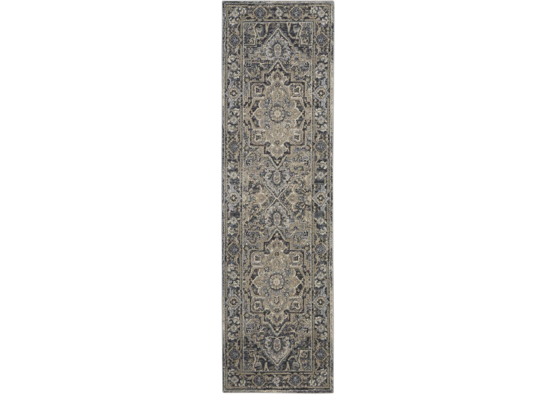 Kathy Ireland Moroccan Celebration 8' Runner Area Rug,Nourison